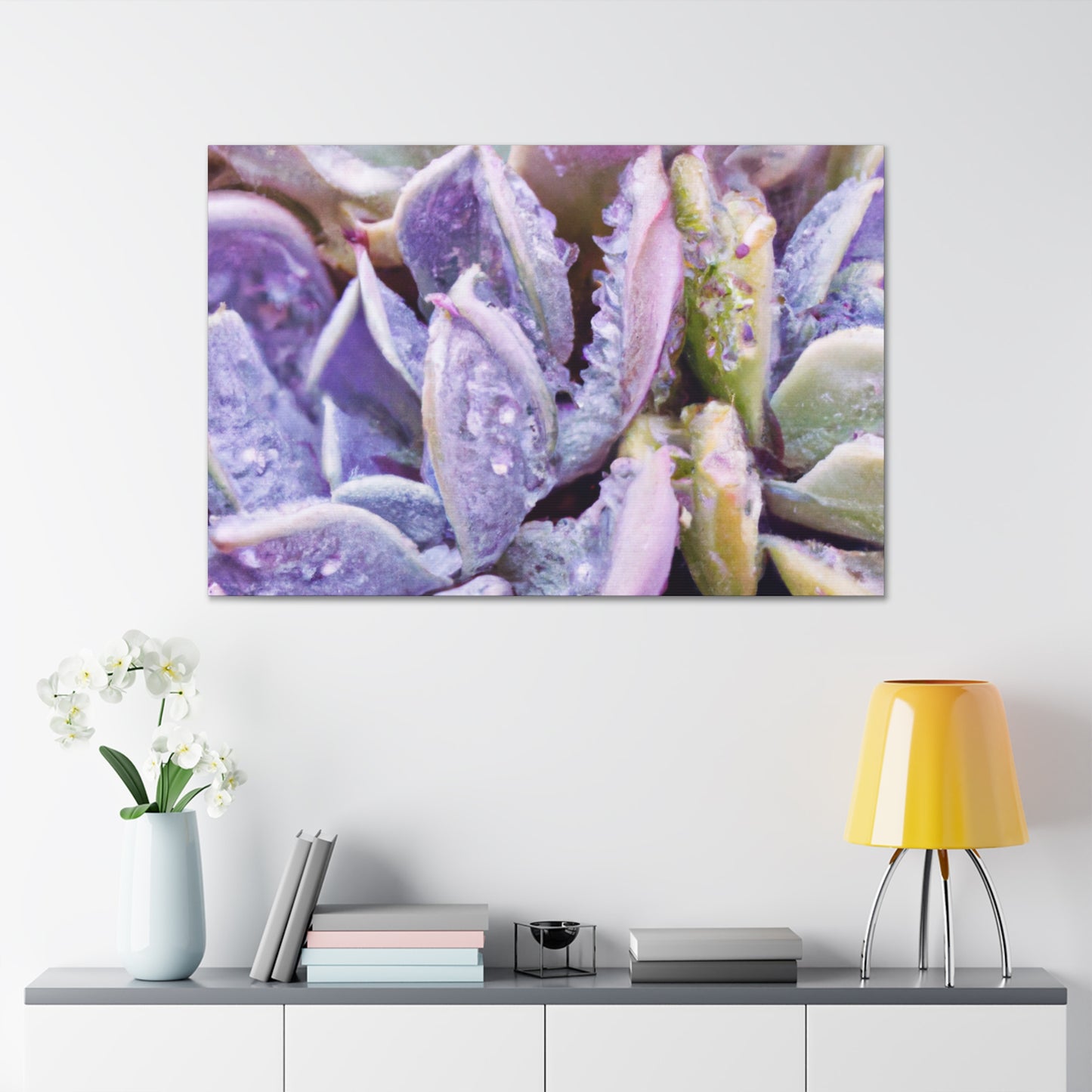 Violet Delights. - Canvas - Succulent
