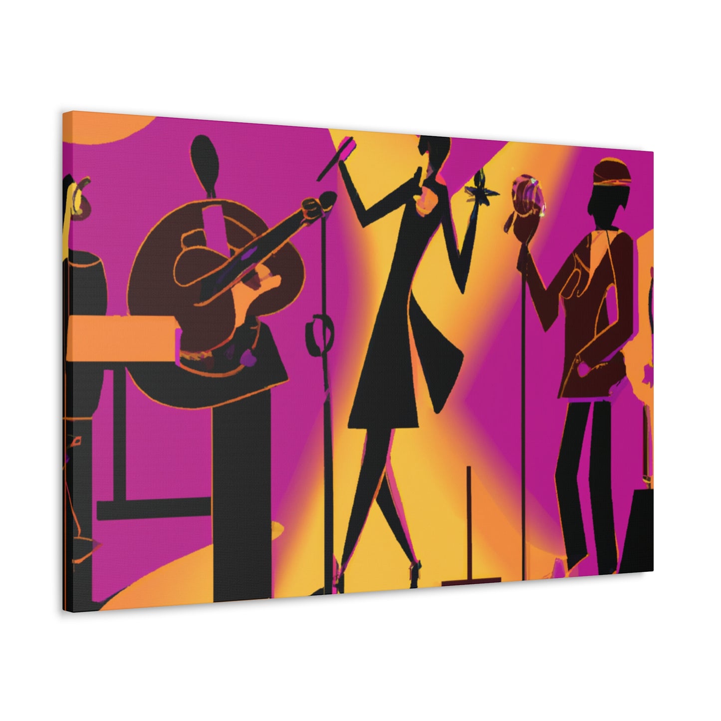 "Electric Fireflies - Retro Music" - Canvas