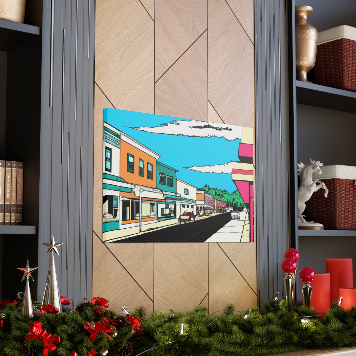 St Louis Ave - Architectural Canvas Pop Art