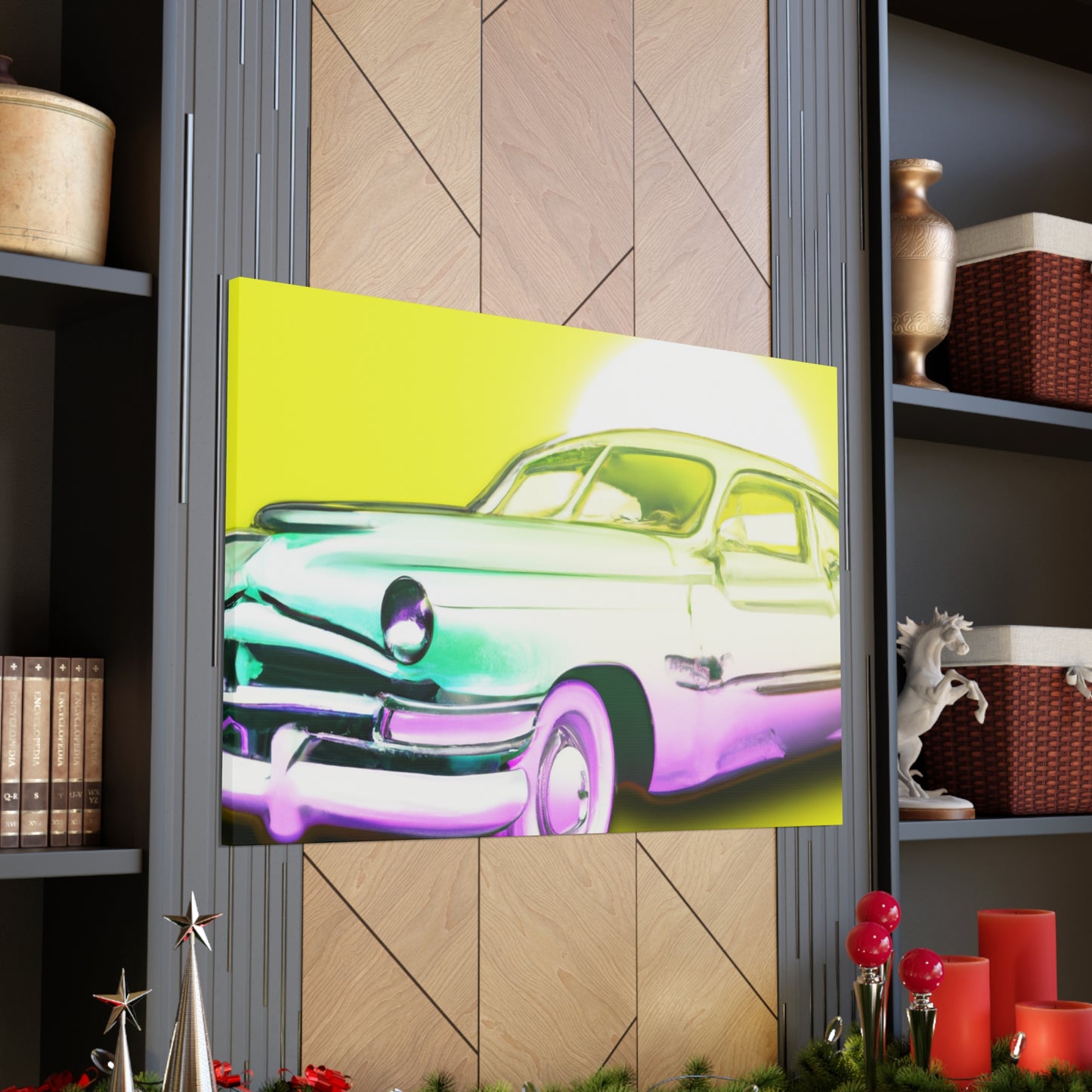 Classic Car Reflection -Automobile Canvas
