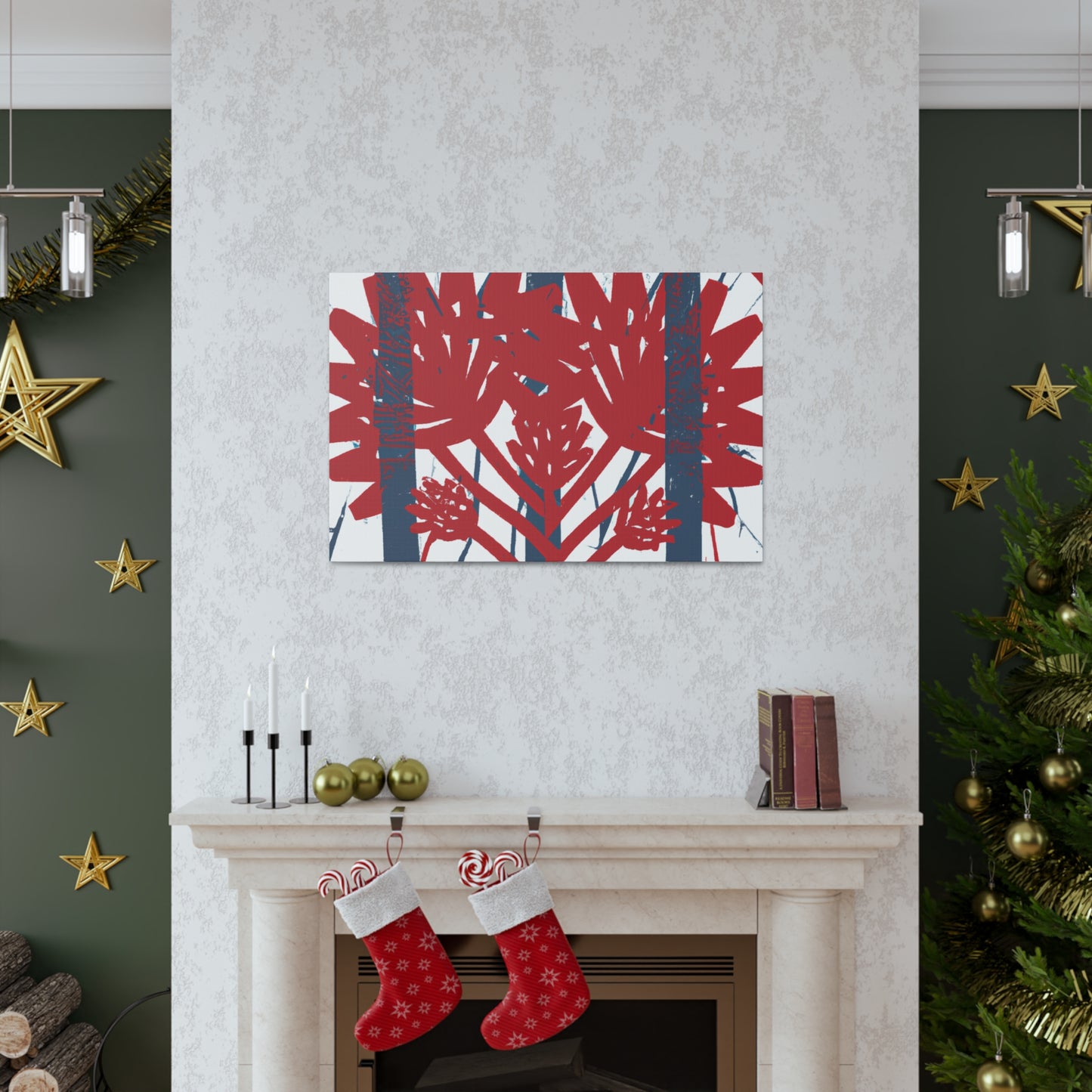 Sparklecrane - Floral Canvas Retro Design