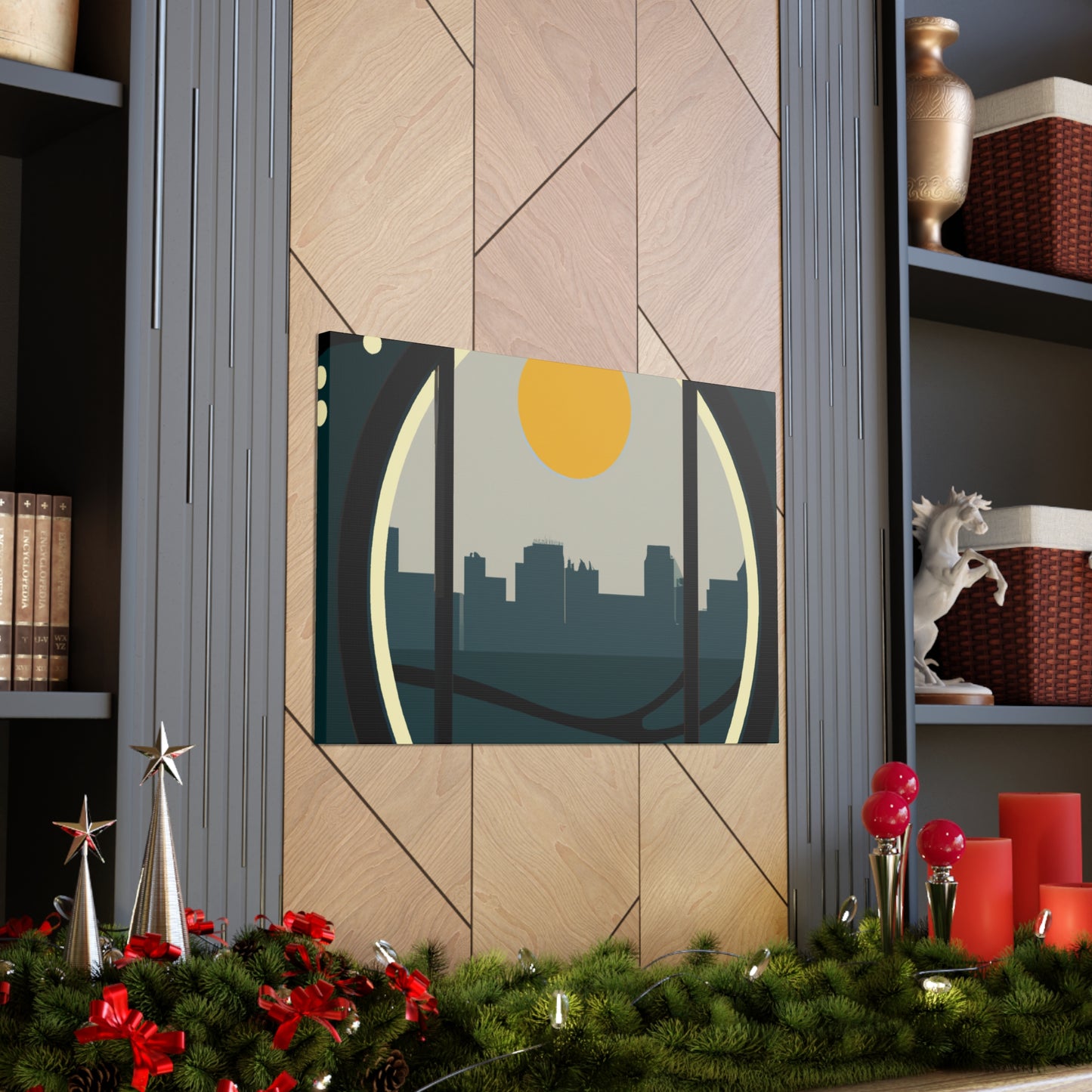 Moon Rise - Midcentury Canvas