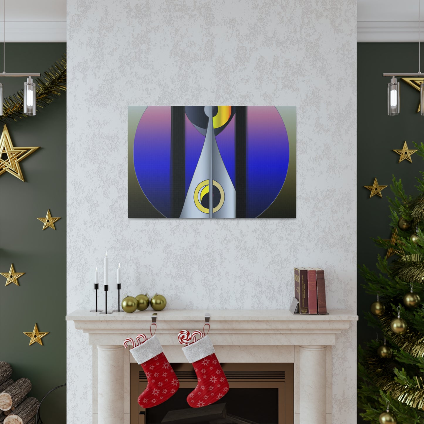 "The Gleaming Facades of Art Deco" - Retro Design Canvas