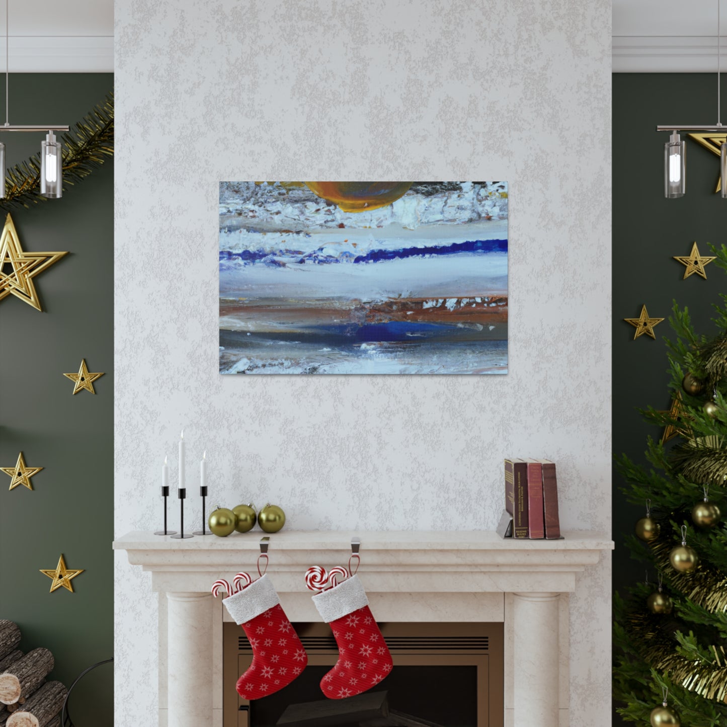 Below The Ice - Abstract Canvas