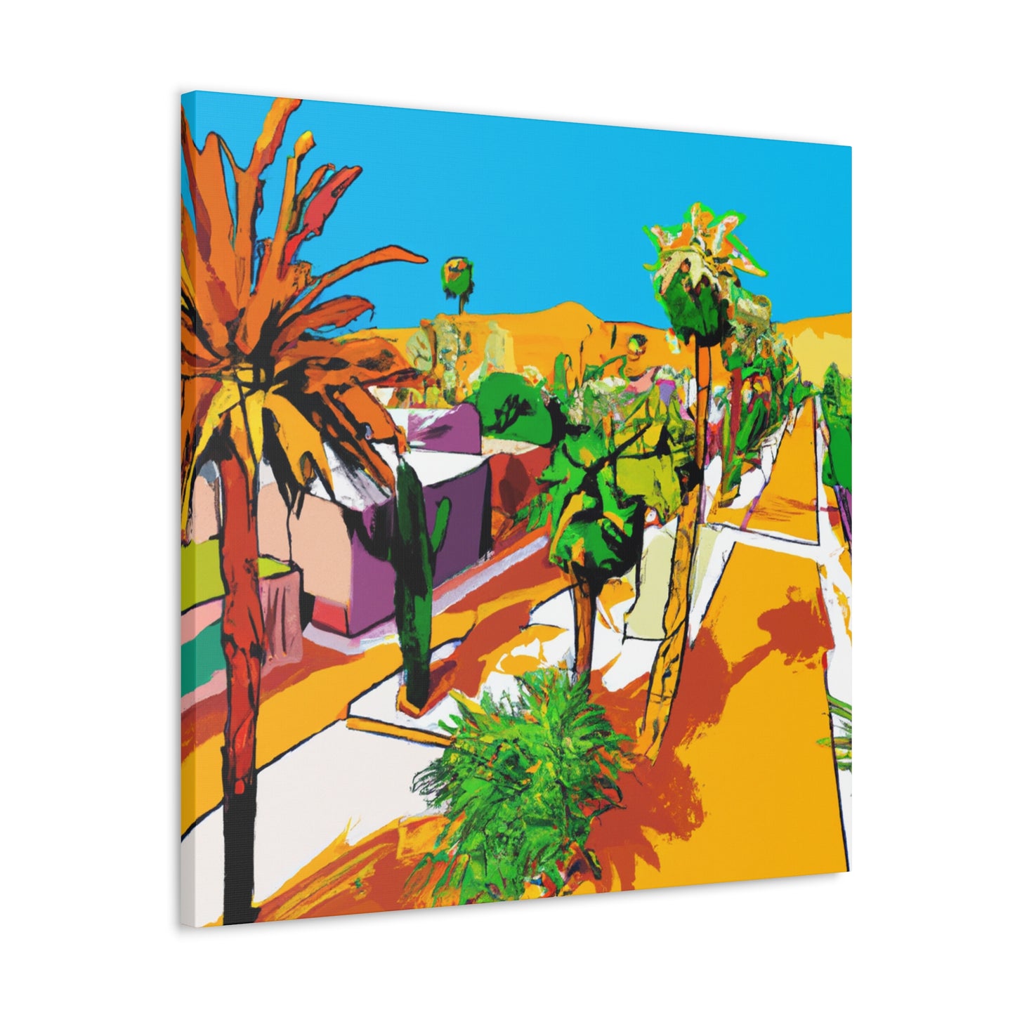 Cactus Caravan - Architectural - Canvas