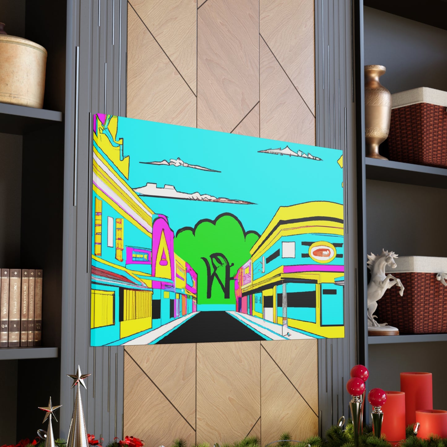 Metro Row - Architectural Canvas Pop Art