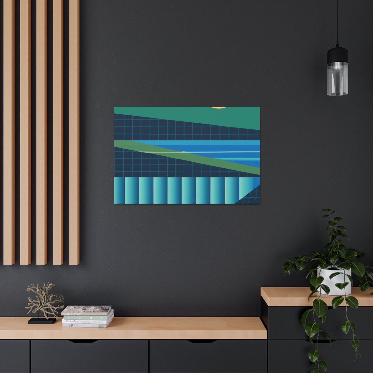 Streamy Pangolin. - Midcentury Canvas