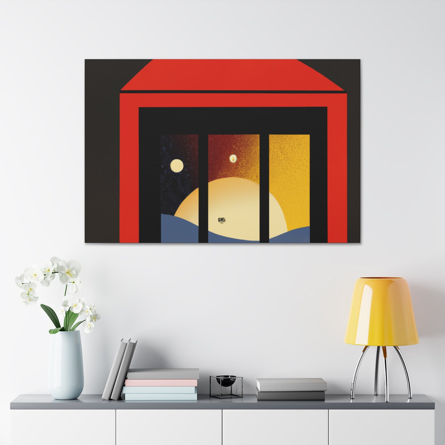 Blue Prints of Dreamers - Midcentury - Canvas