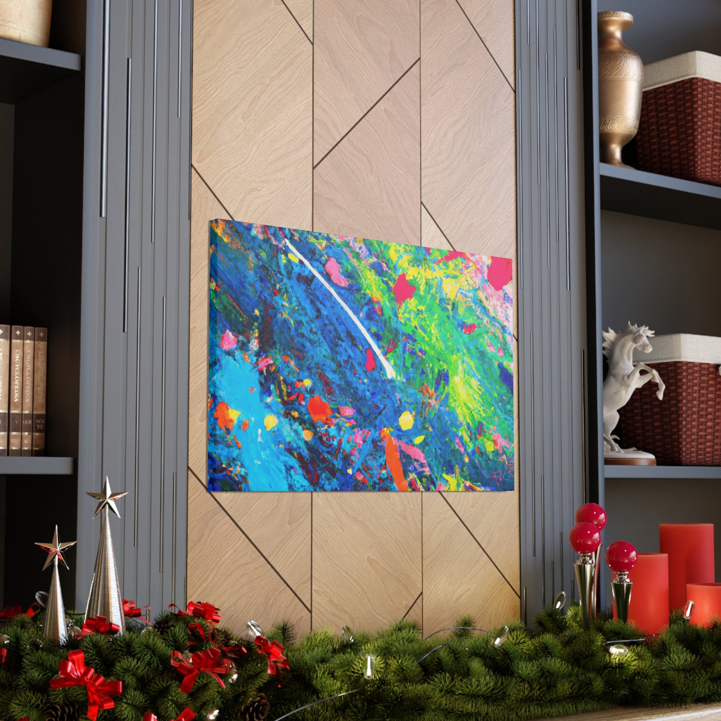 "Playful Pup" - Abstract Canvas