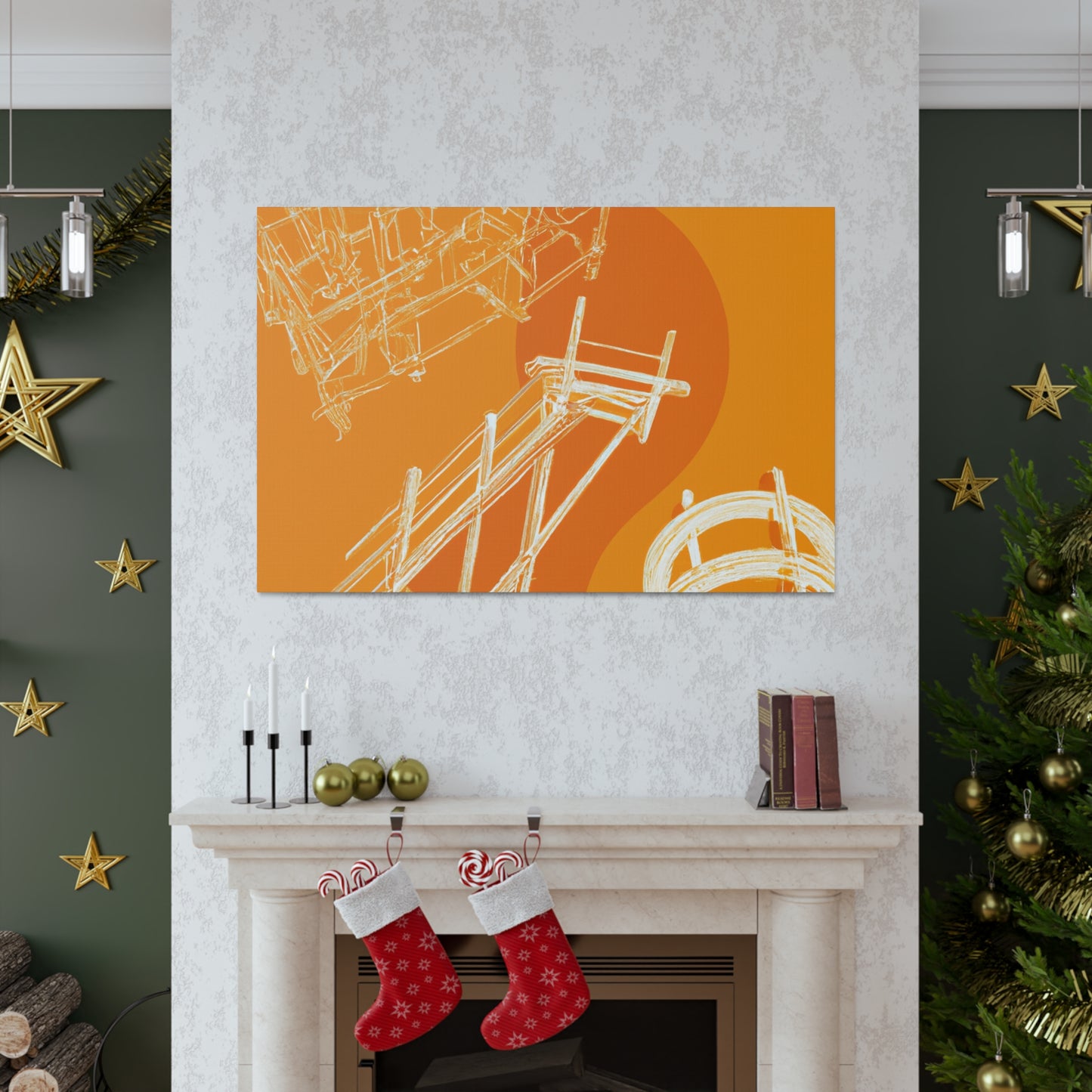 Orange Deck - Canvas - Architectural