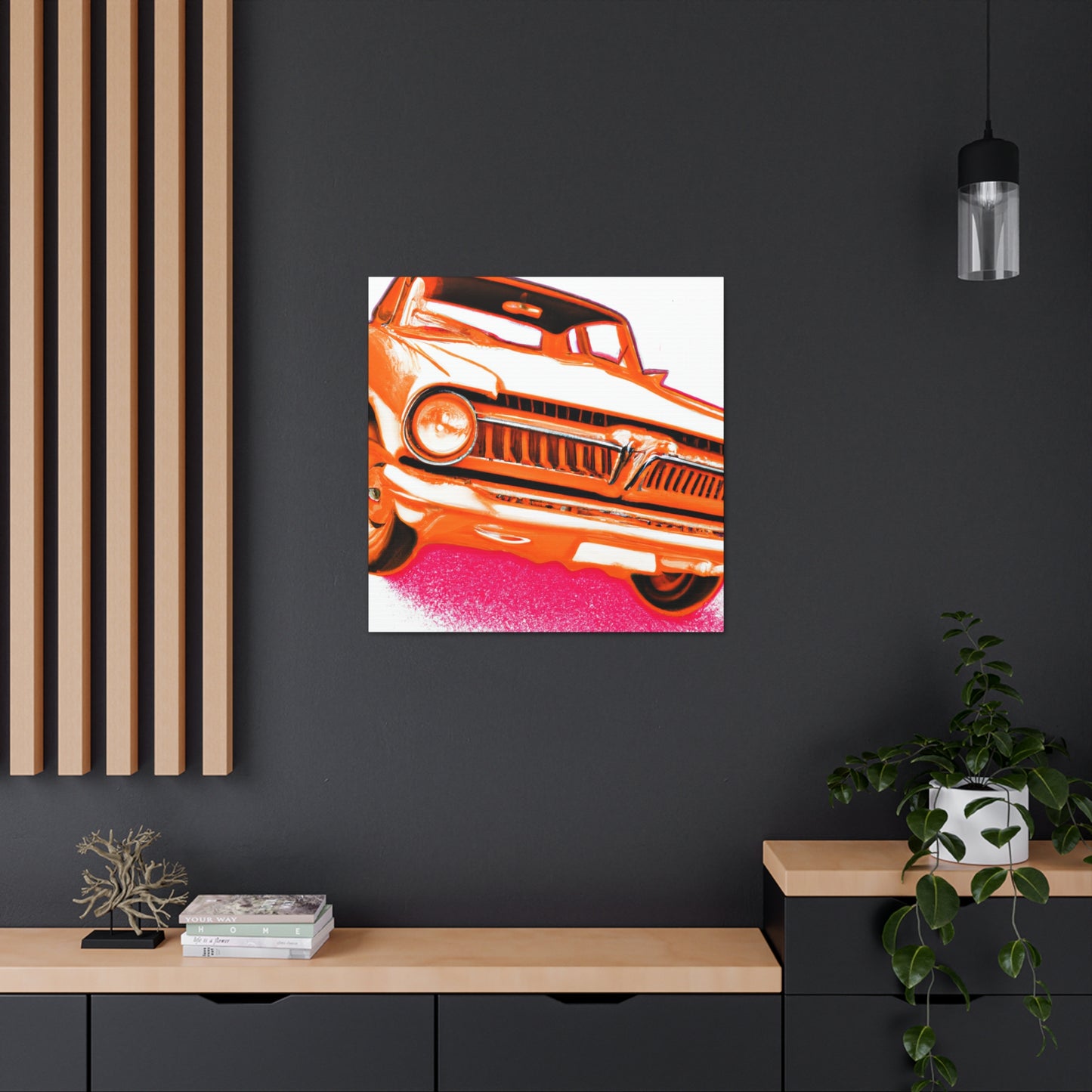 "Classic Car Curtains" - Automobile Canvas