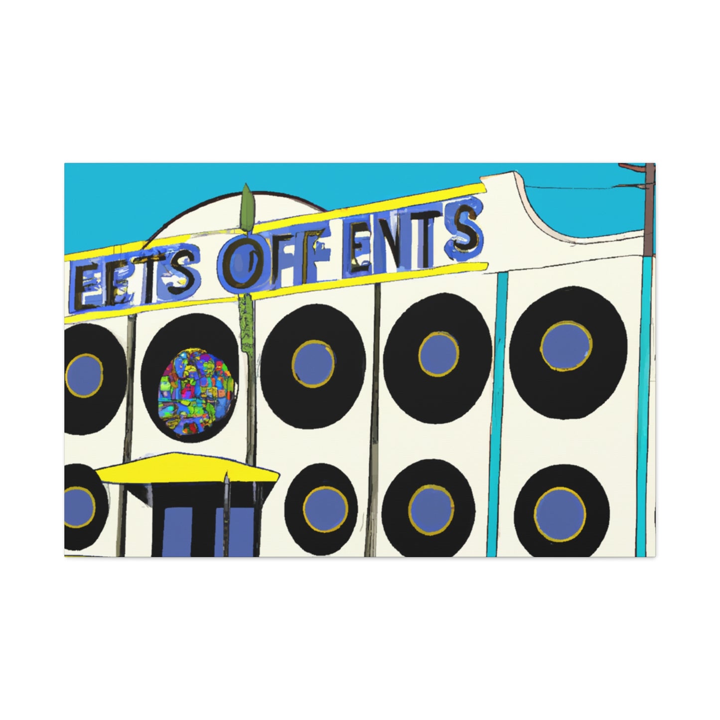 Sock Hop Shoppe - Retro Music Canvas