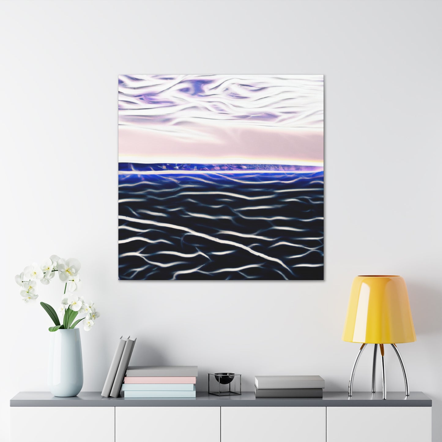 "Flower Power - Vintage Contemporary" - Canvas