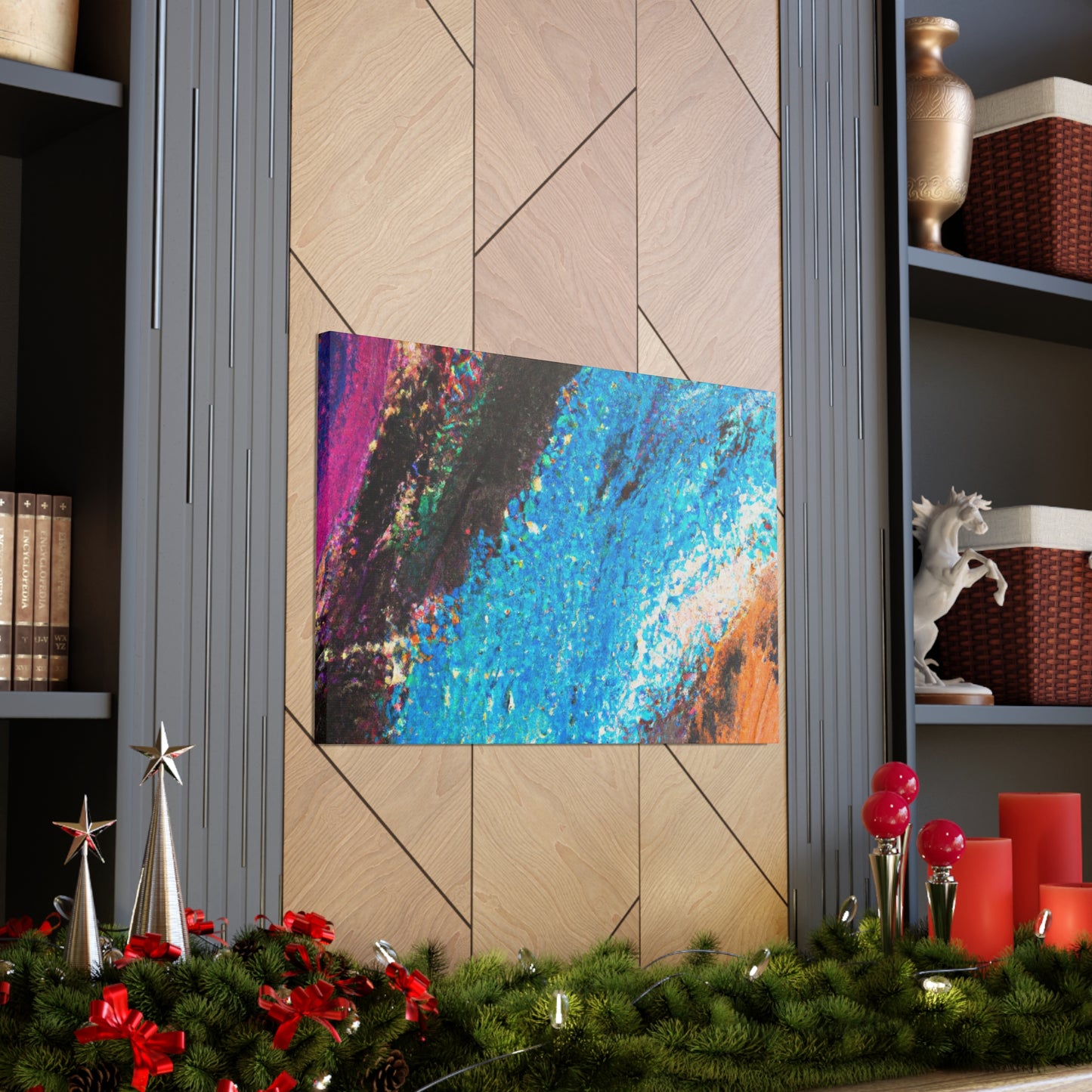 Blue Stream - Abstract Canvas