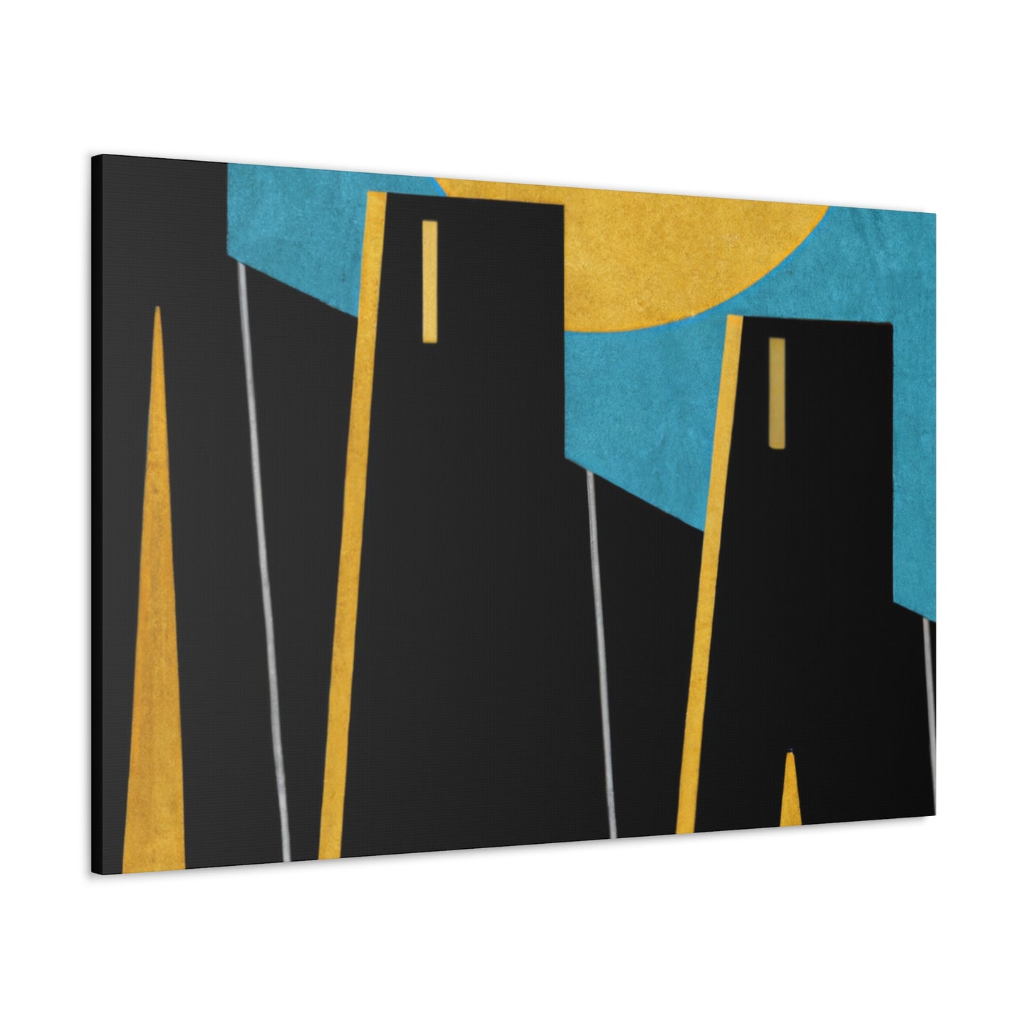 Dark City - Midcentury Canvas