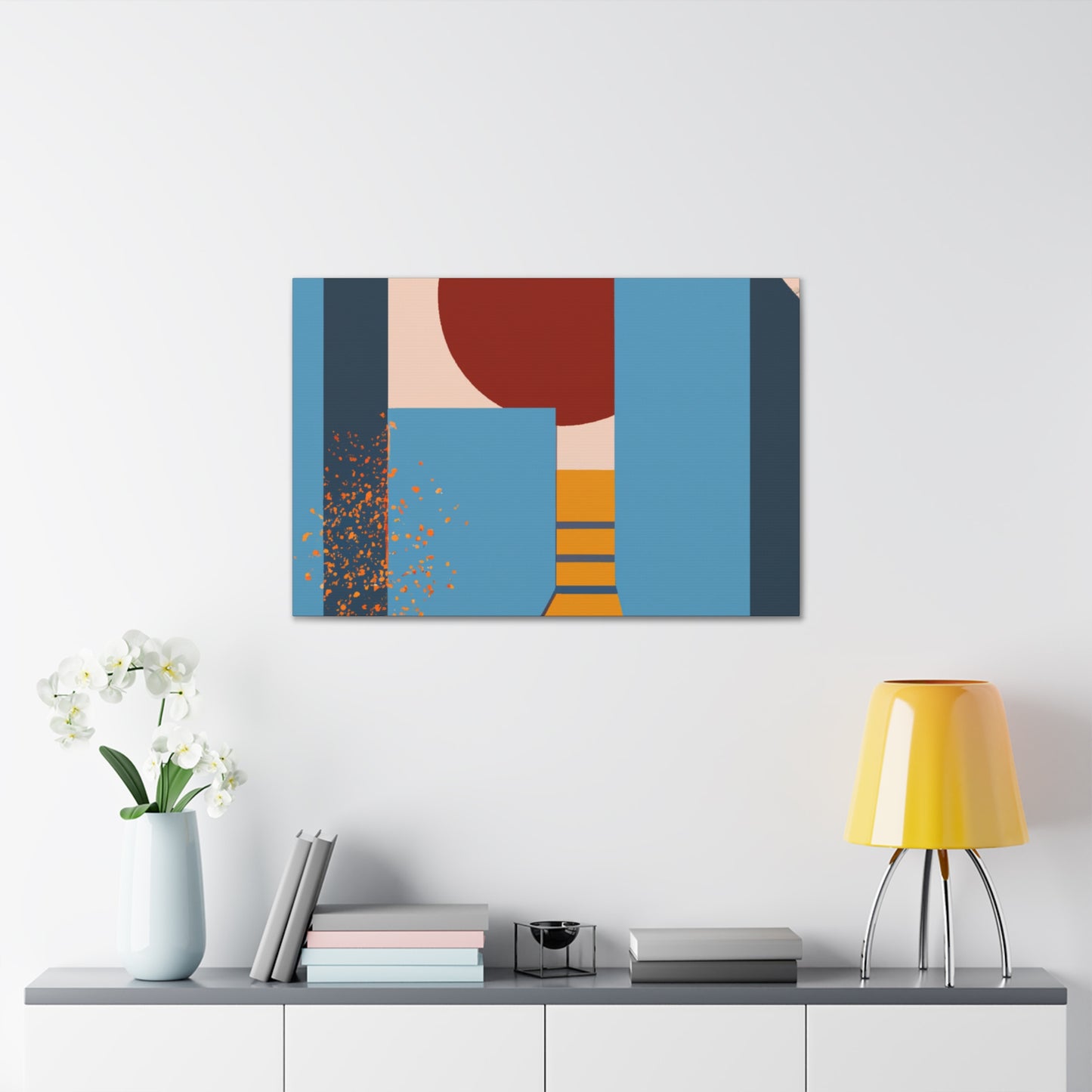 Crescent Loving Couple - Midcentury - Canvas
