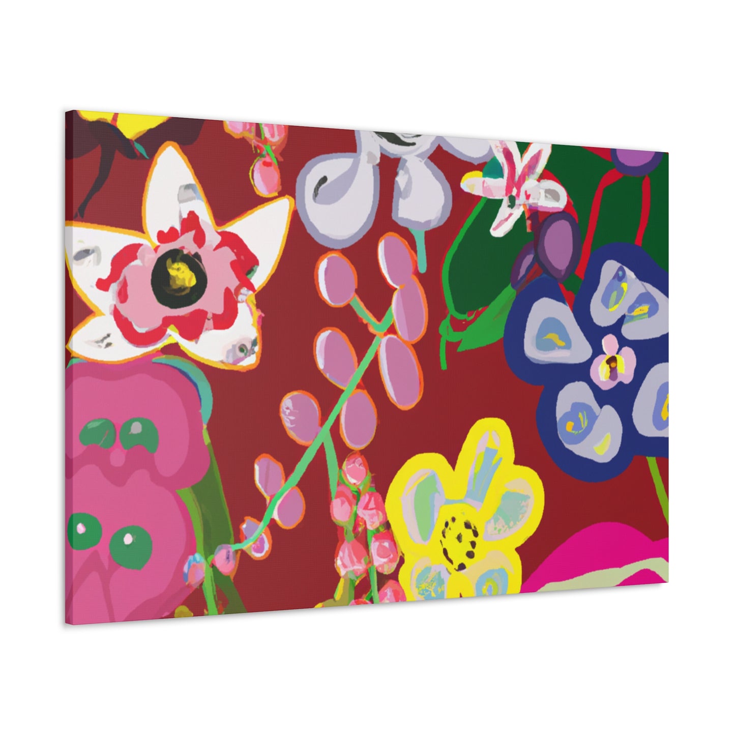 Raspberry Rose - Floral - Canvas