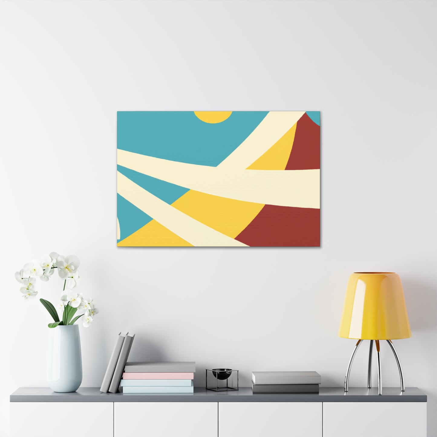 Sunburst Glory - Midcentury - Canvas