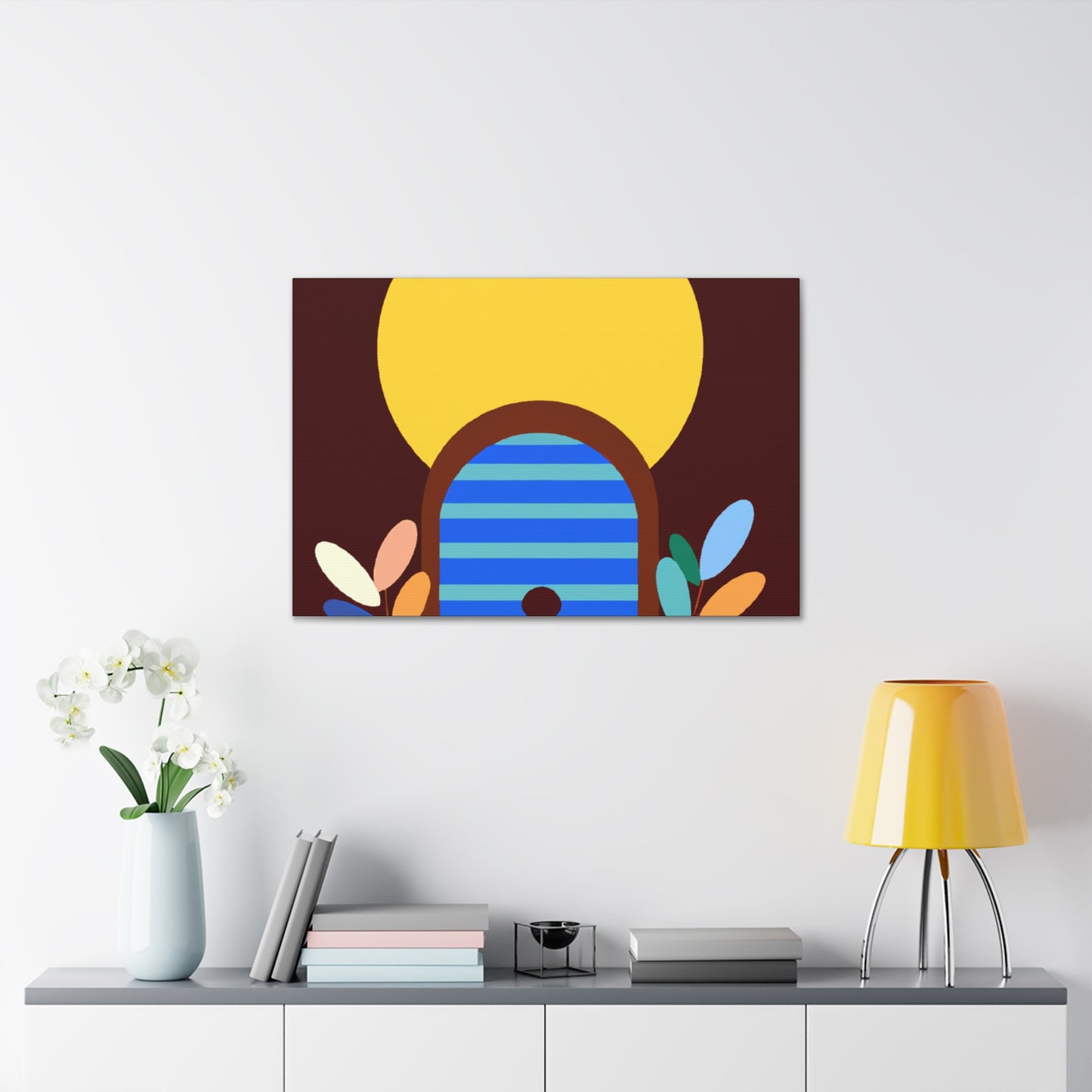 Checkered Chaos- Midcentury - Canvas