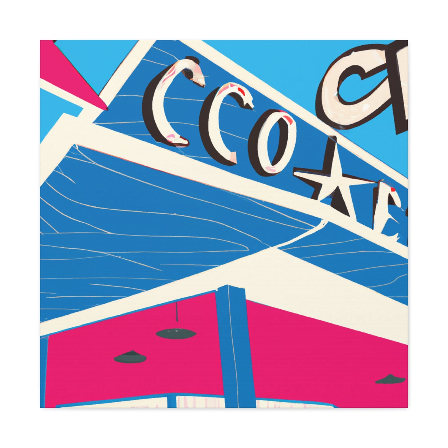 Sock-Hop Motel and Karaoke Lounge - Canvas - Pop Art