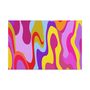 Aqua-Amber - Abstract - Canvas