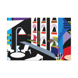"Atom Splice - Midcentury" - Canvas