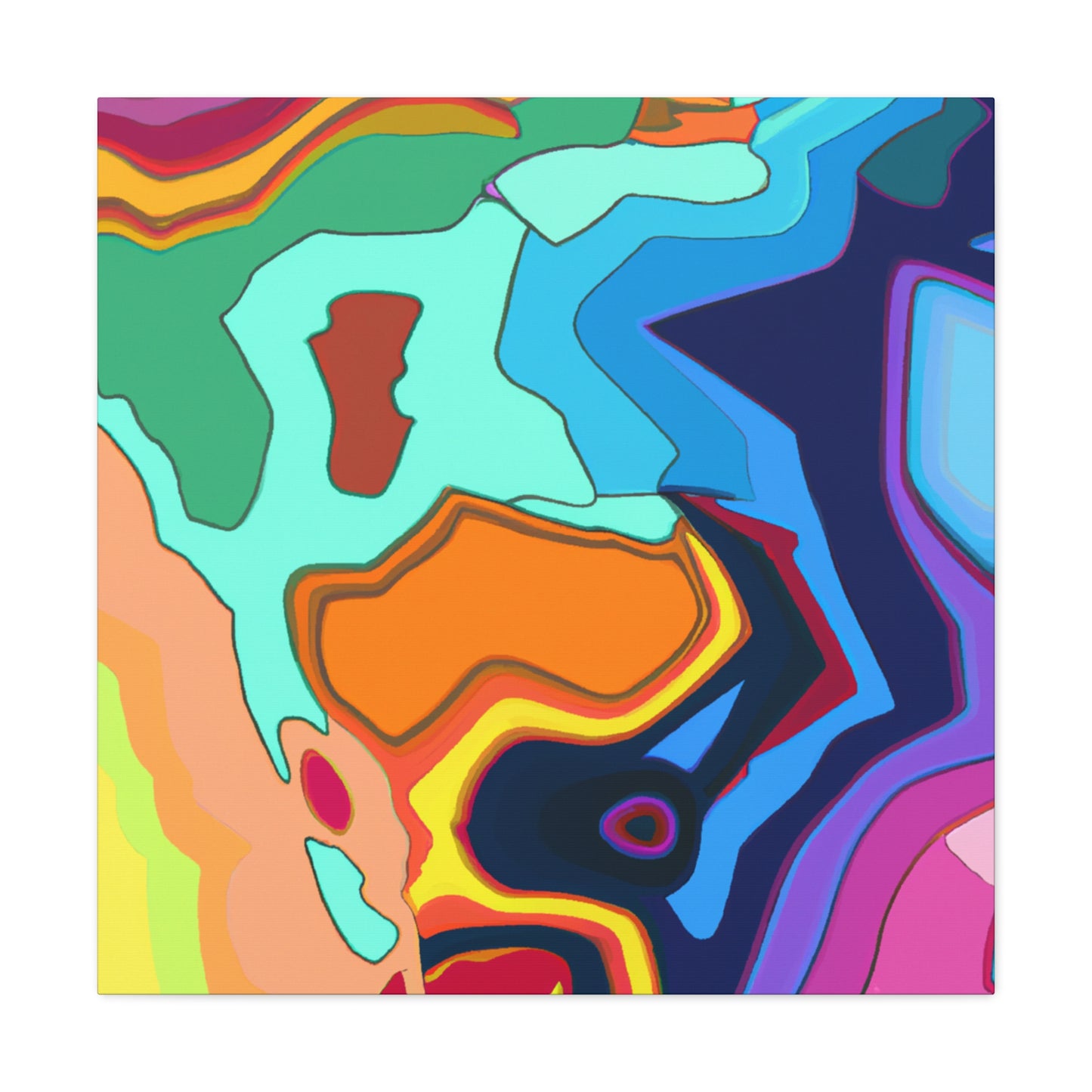 Rainbow Mist - Abstract - Canvas