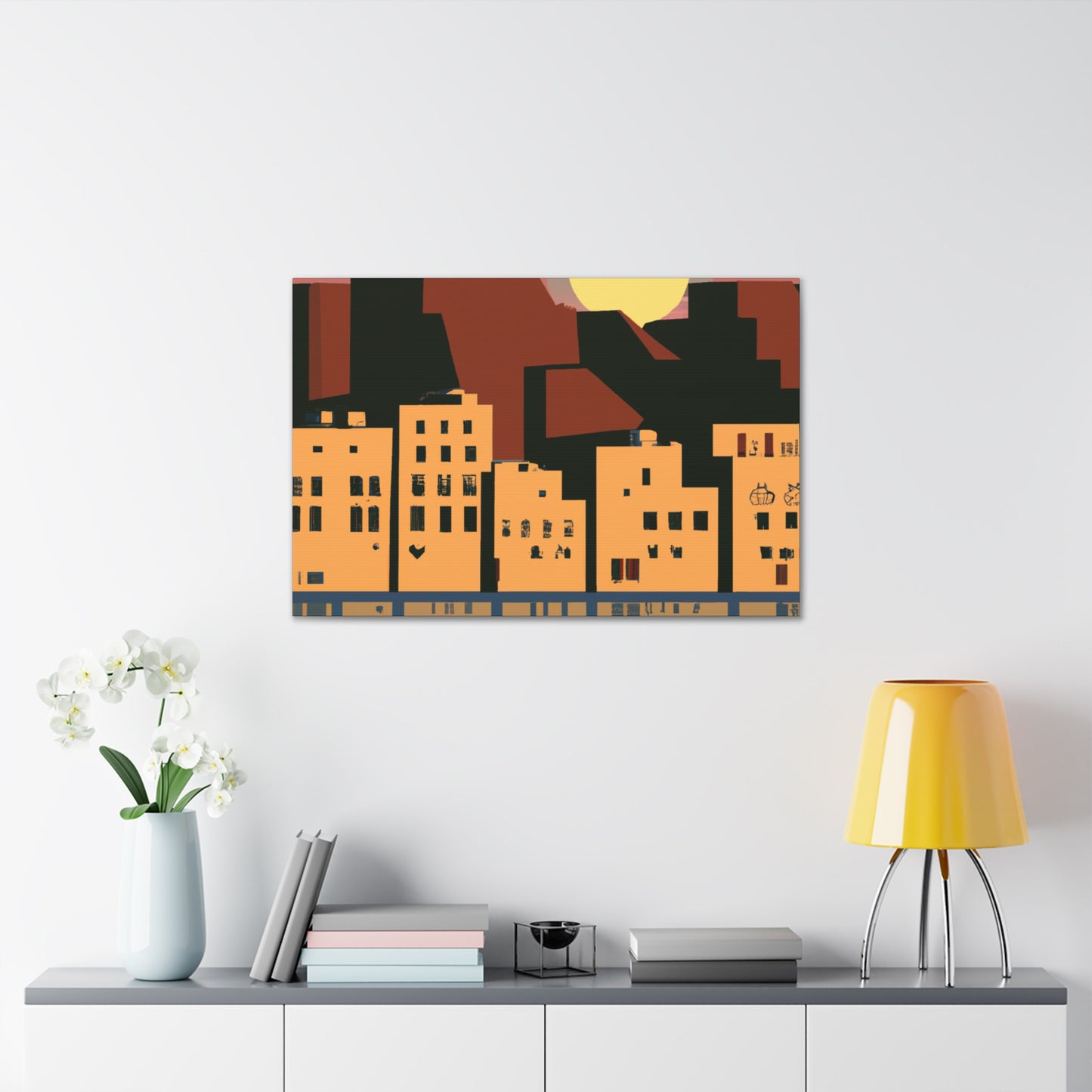 Urban Night - Midcentury Canvas