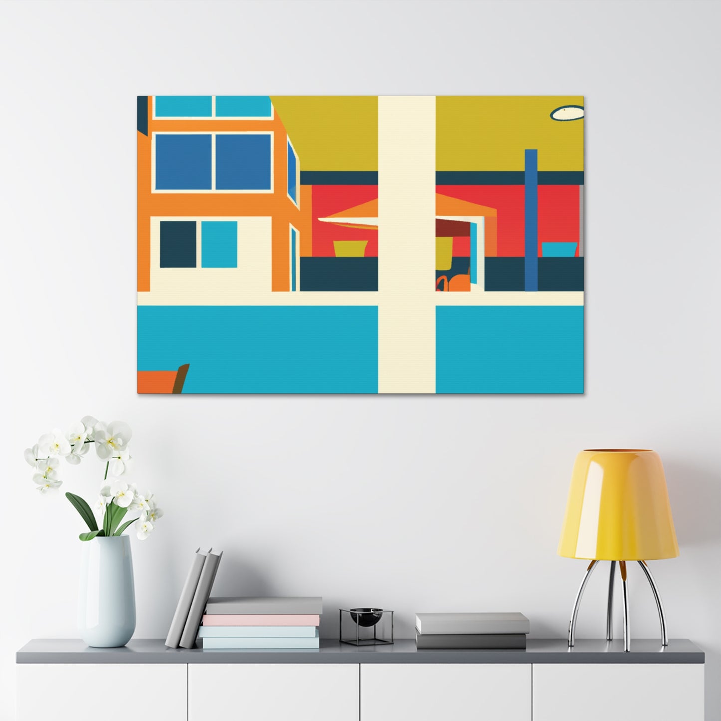 Harmonious Abstraction- Midcentury - Canvas