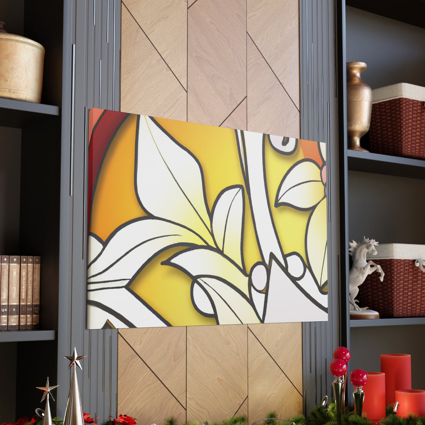 Leafy Warmth- Glass Canvas