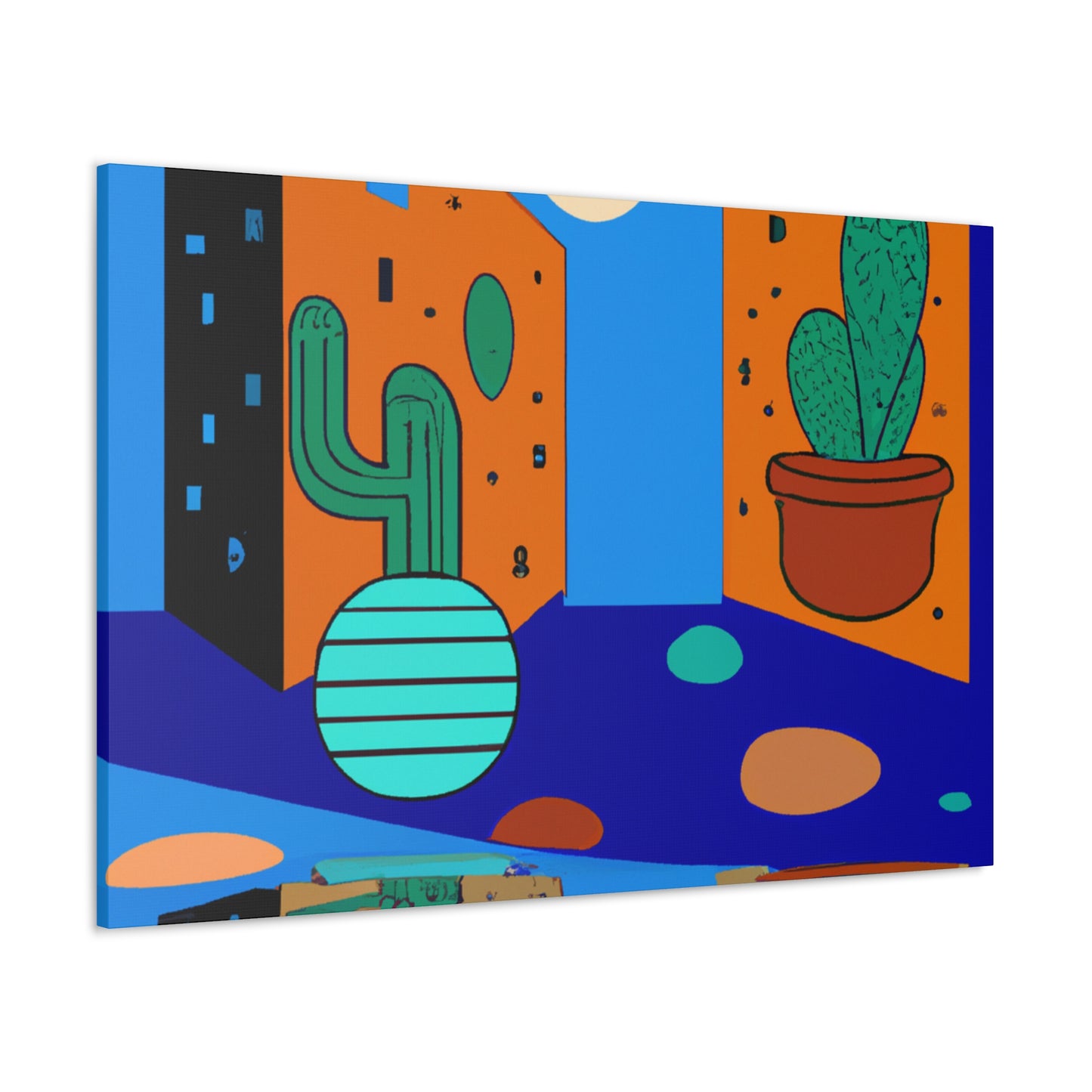 Harmonious Blooms - Midcentury - Canvas