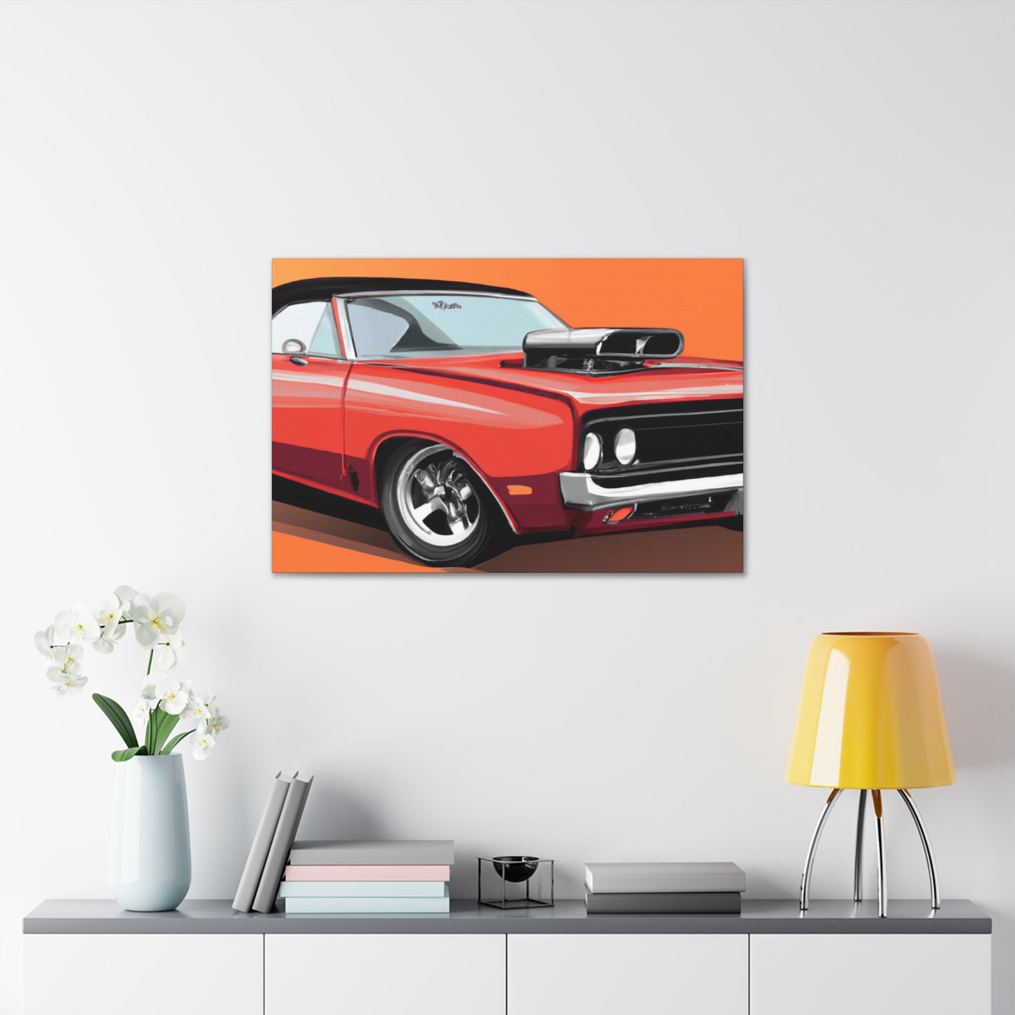 Crimson Rocket - Automobile. - Canvas