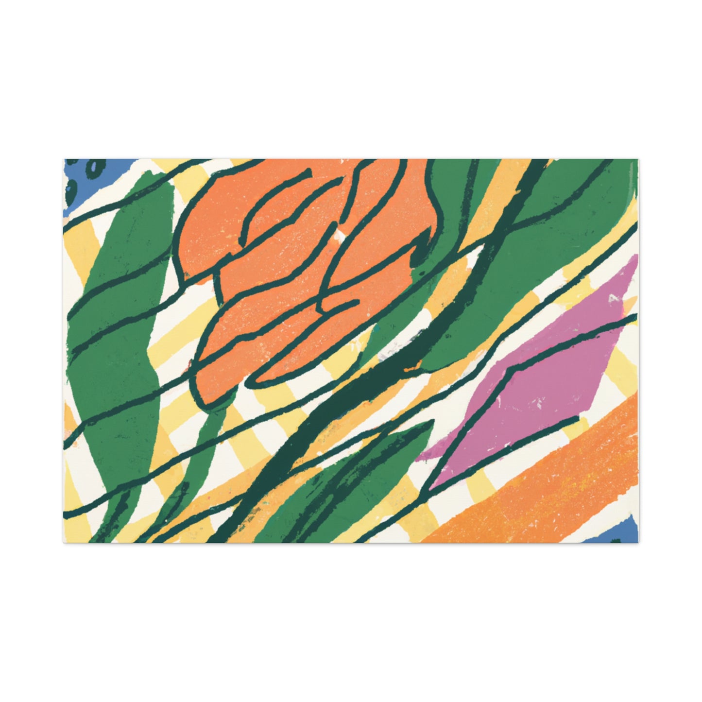 Goldenglare Flower - Midcentury Canvas