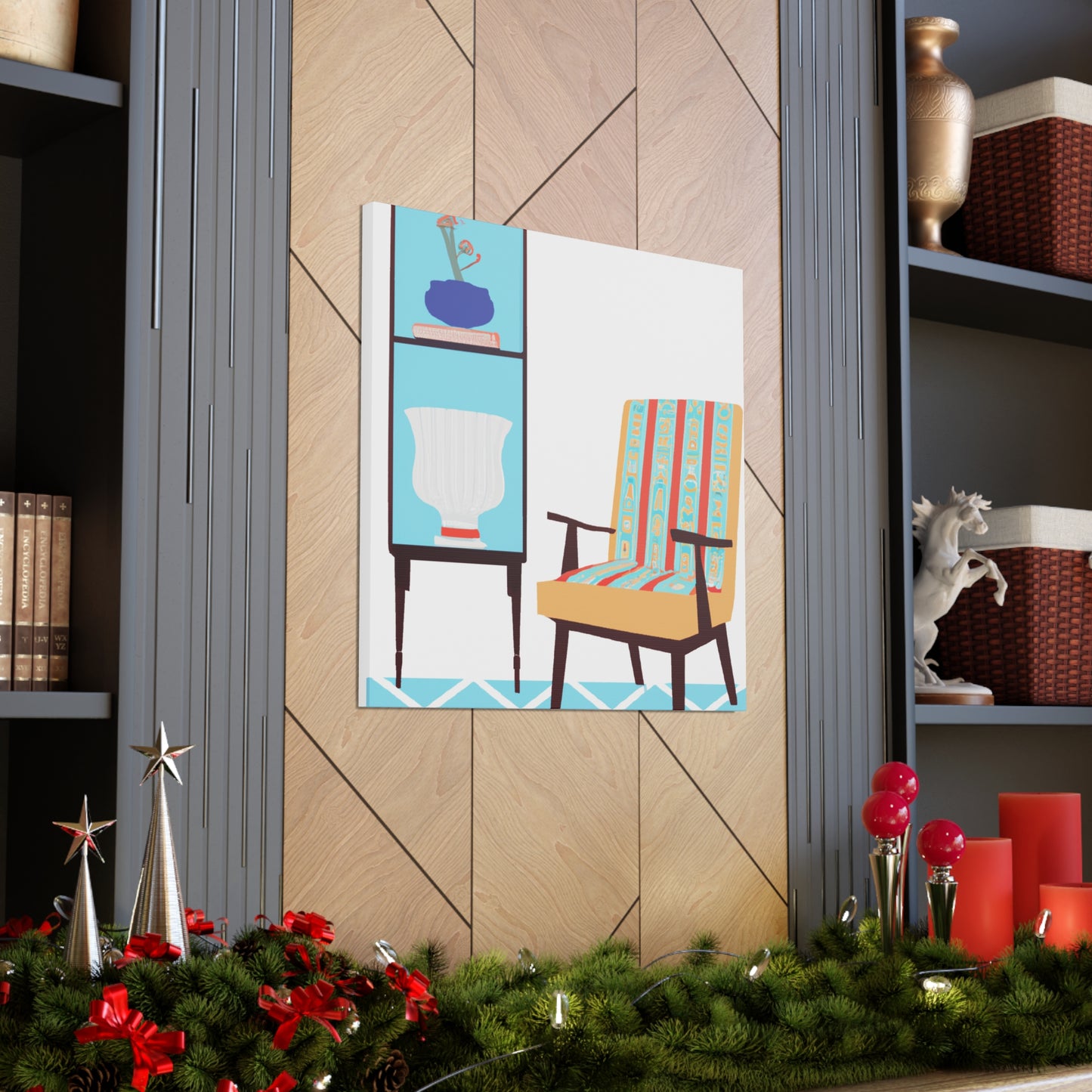 Cottoncloud Cat - Midcentury Canvas
