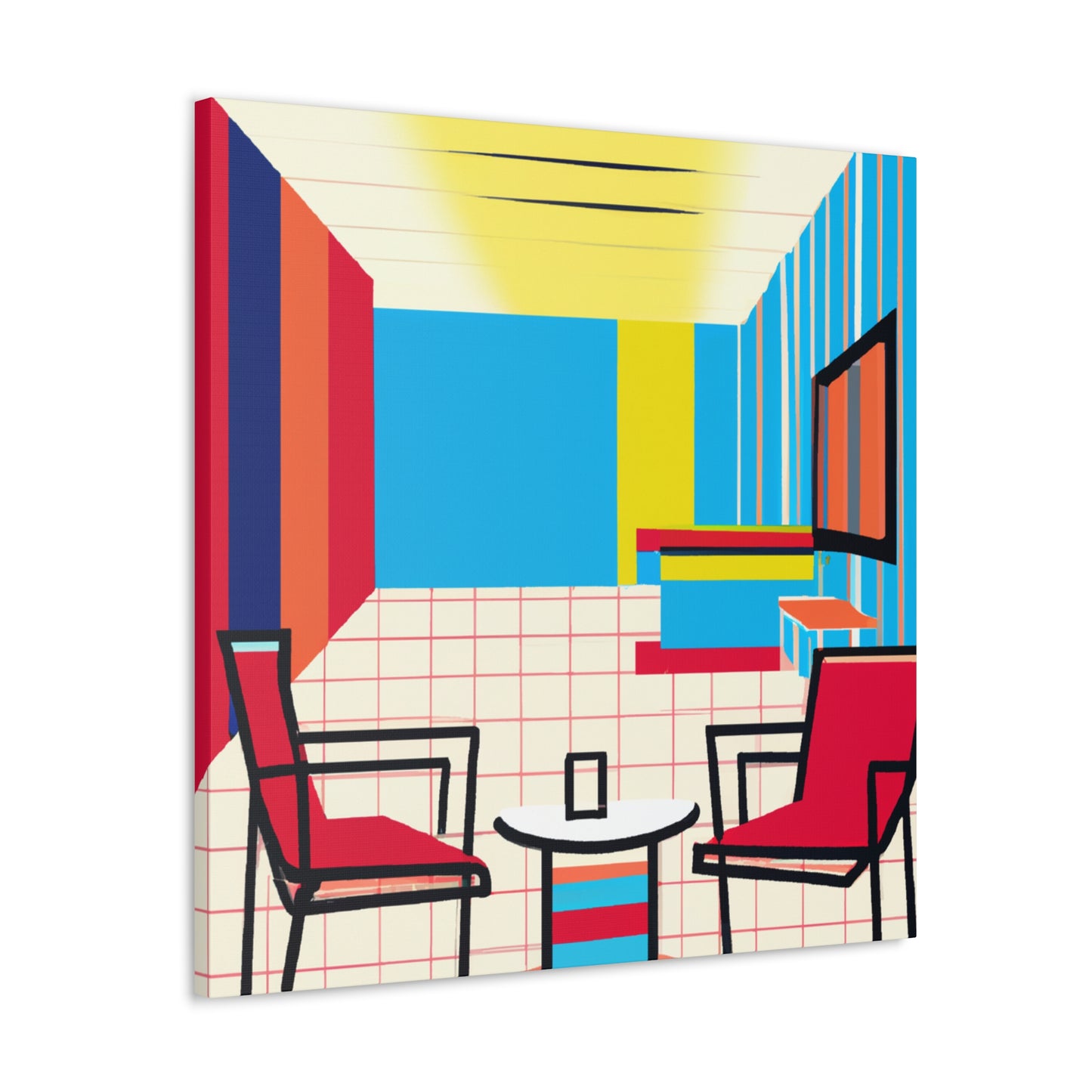 "Chaotic Harmony- Midcentury" - Canvas