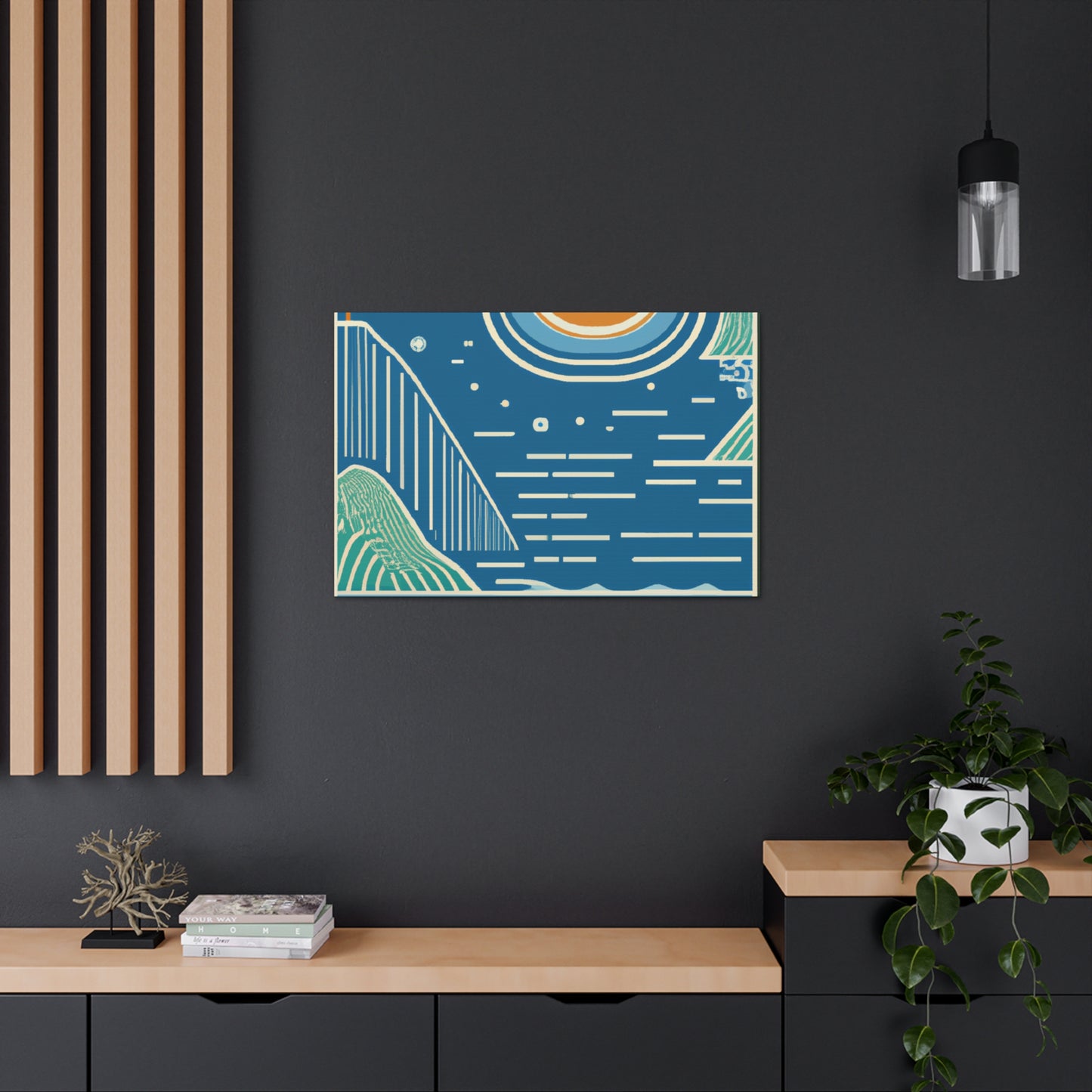 Blue Dream- Midcentury Canvas