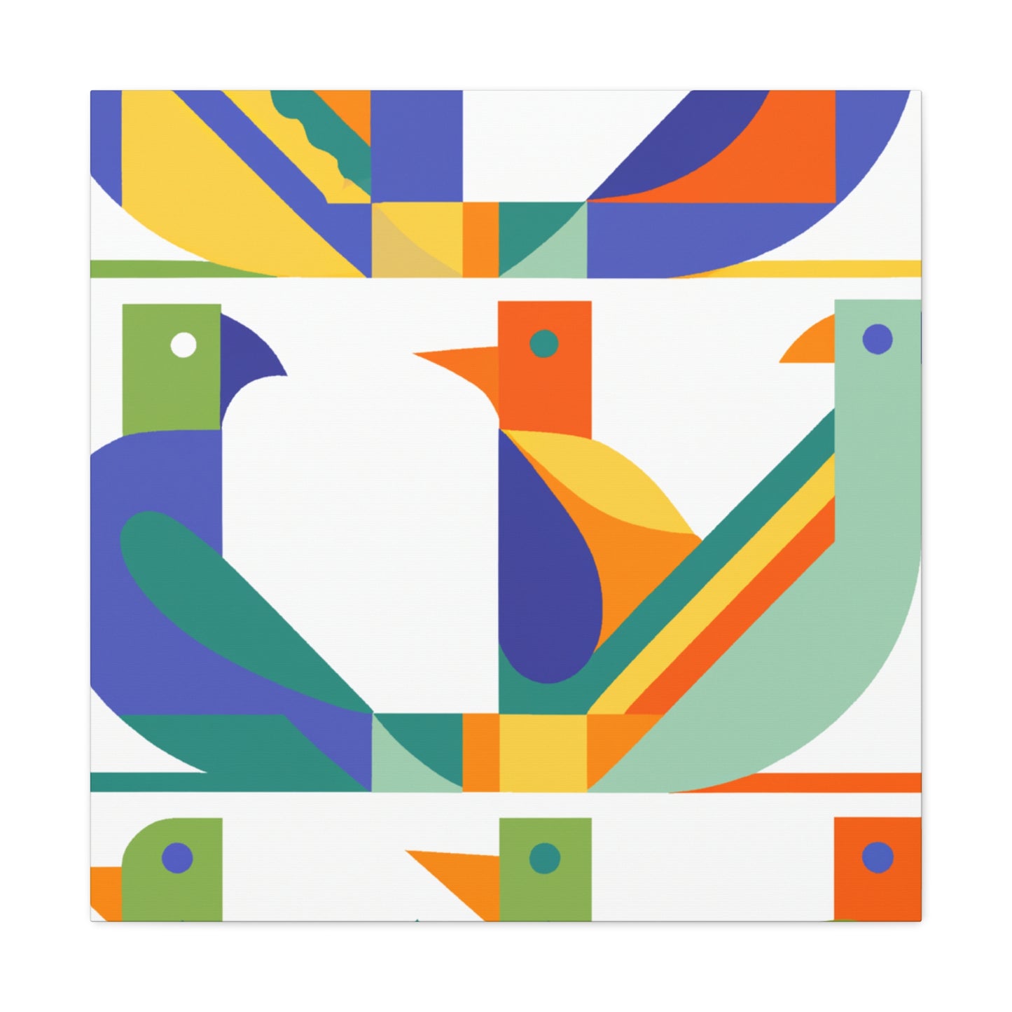 "Feathered Swirl - Midcentury" - Canvas