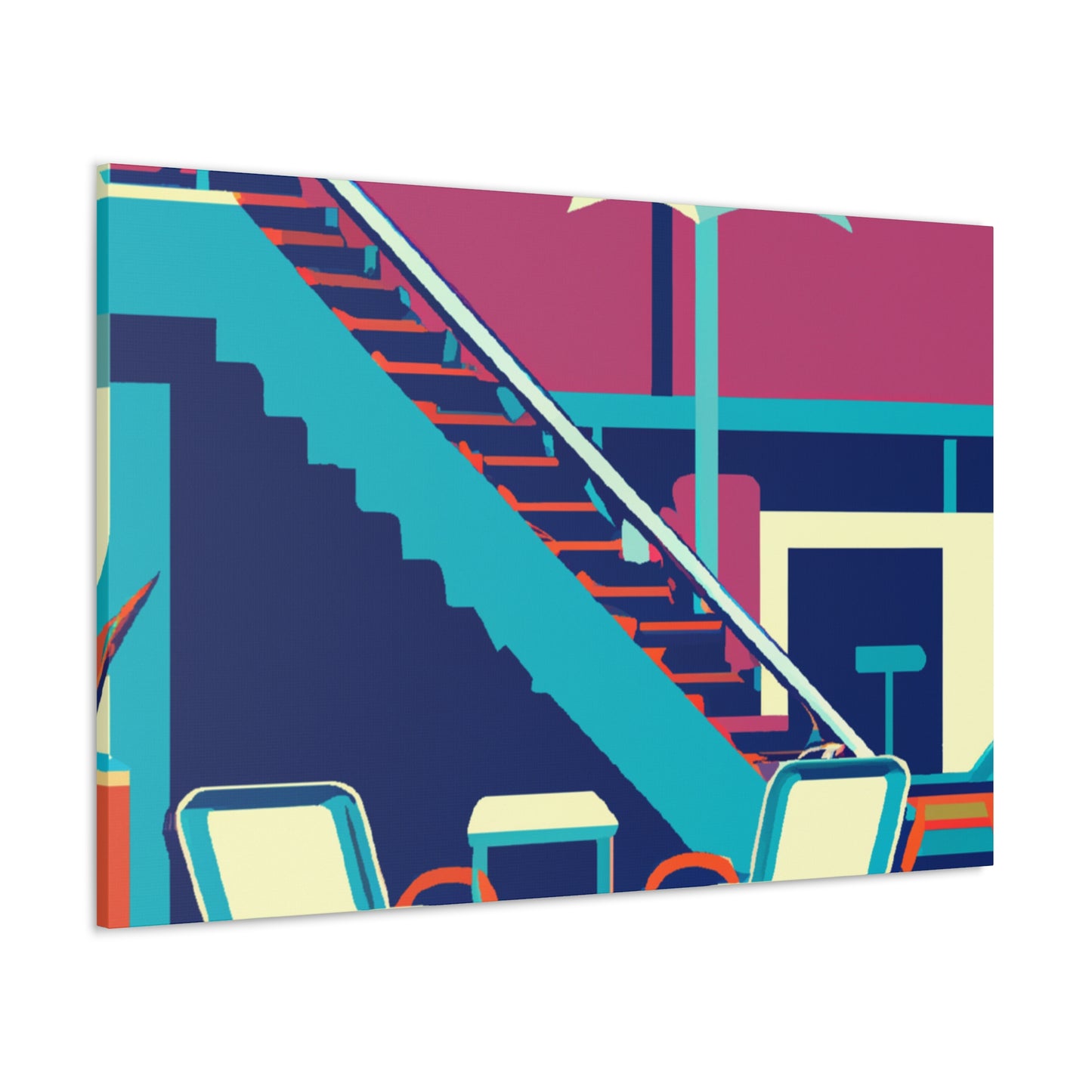 Vineyard Vista- Midcentury - Canvas
