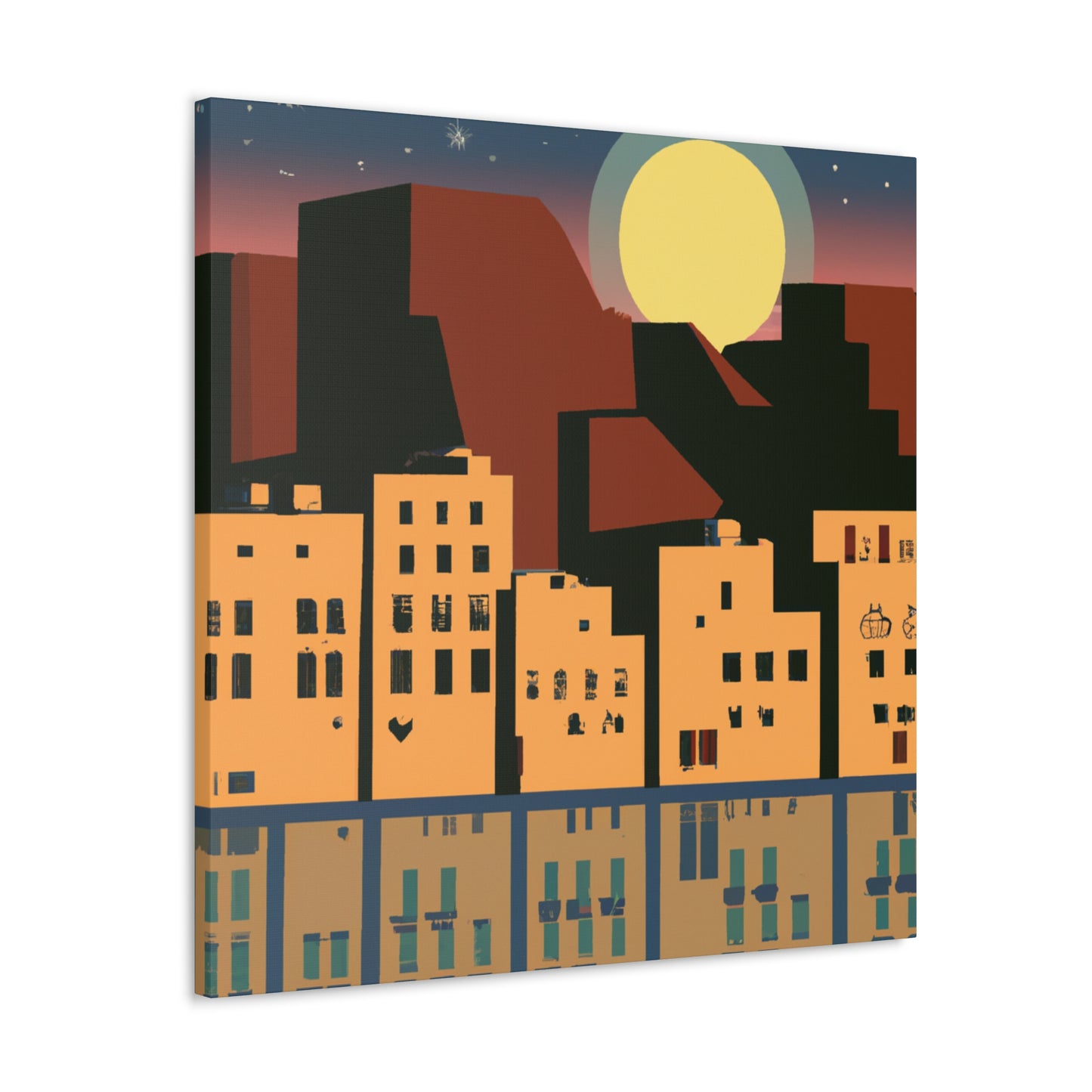 Urban Night - Midcentury Canvas