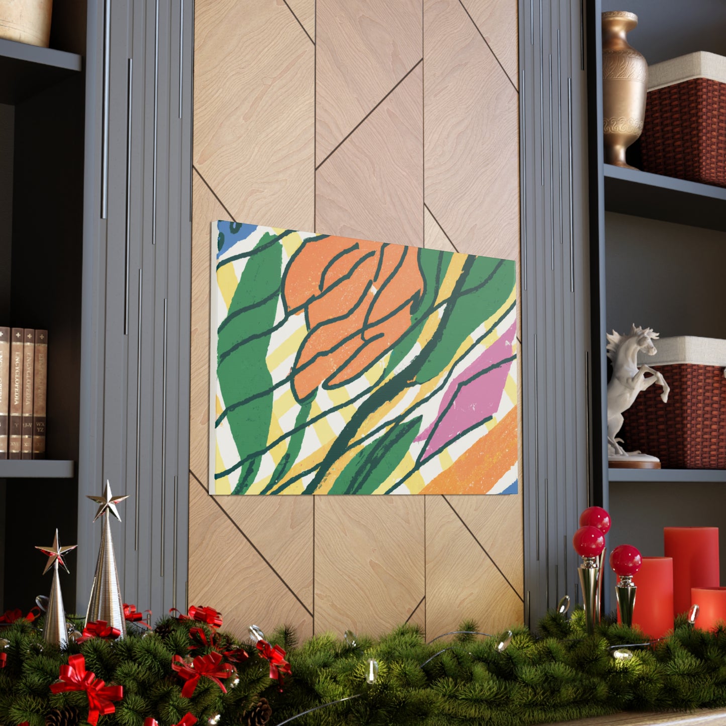 Goldenglare Flower - Midcentury Canvas