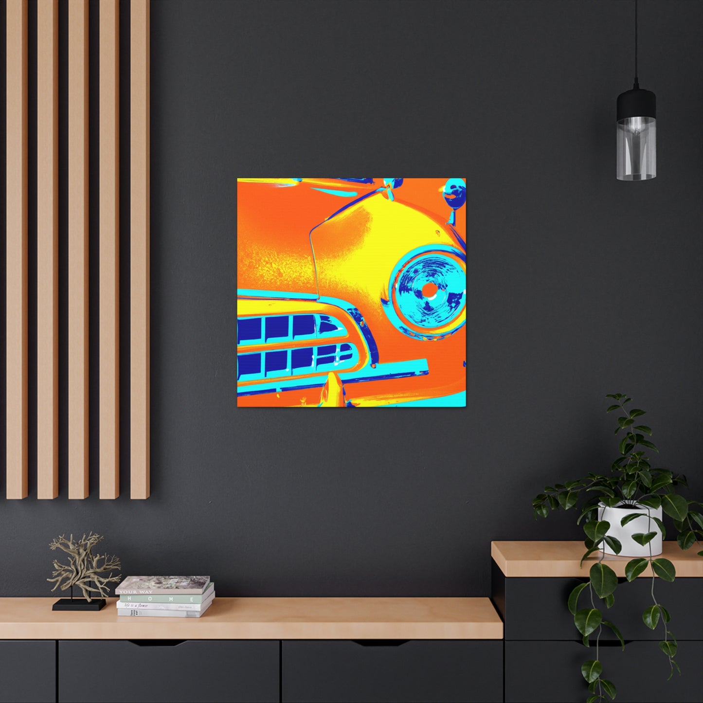 'Vintage Car Roadside Reminiscence' - Automobile Canvas