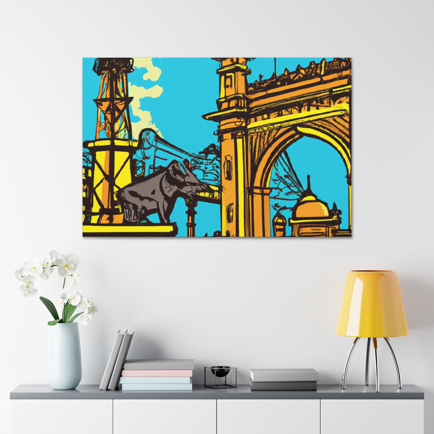 Saffron Seaside - Destination India - Canvas