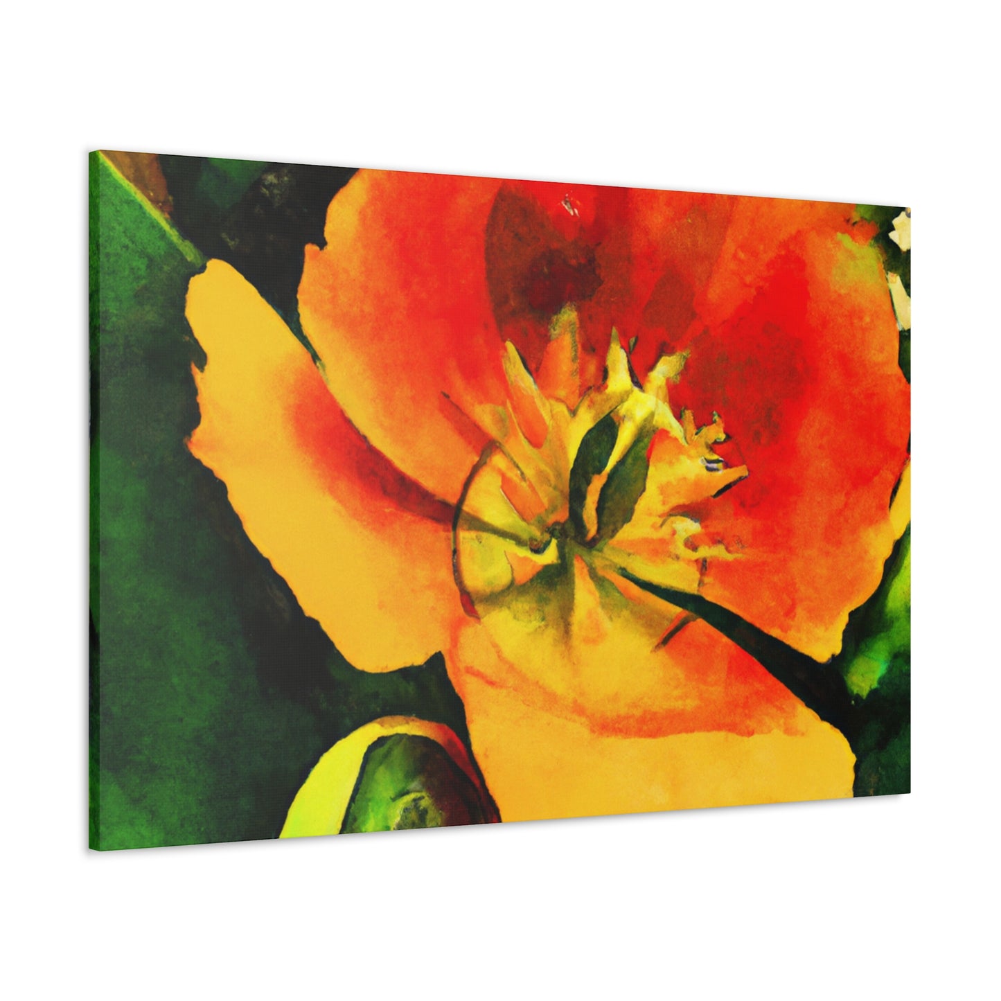 Orange Pedals - Canvas - Floral