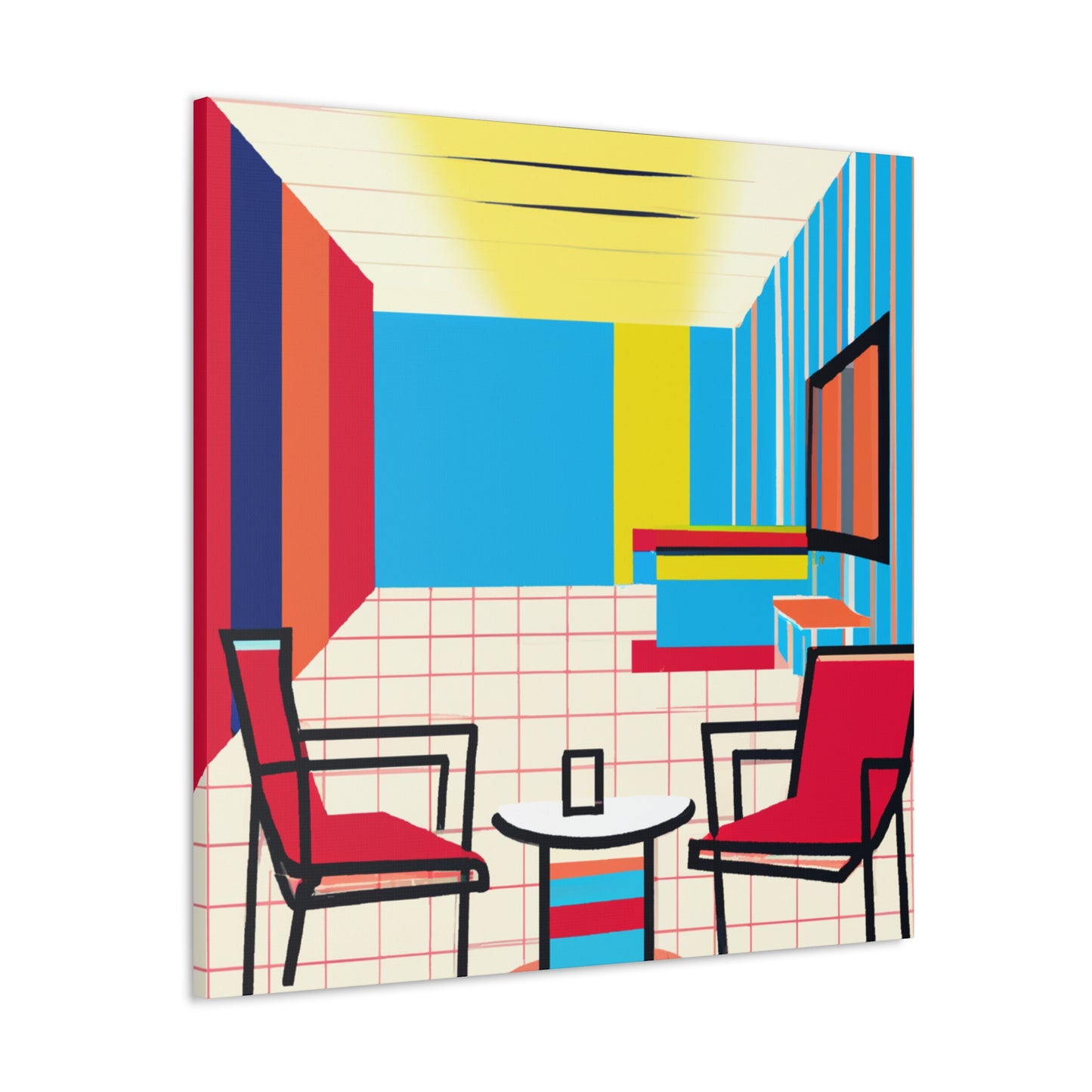 "Chaotic Harmony- Midcentury" - Canvas