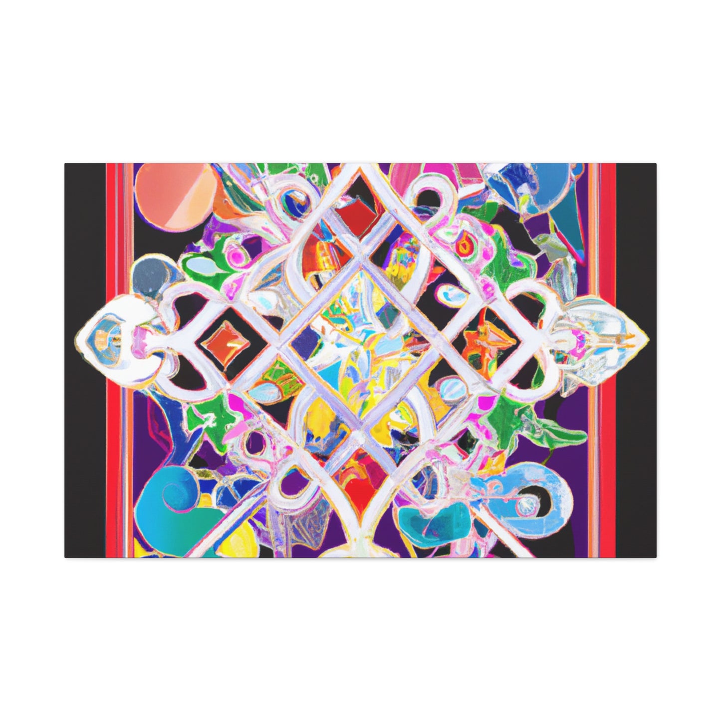 Jewel Snowflake- Glass Canvas