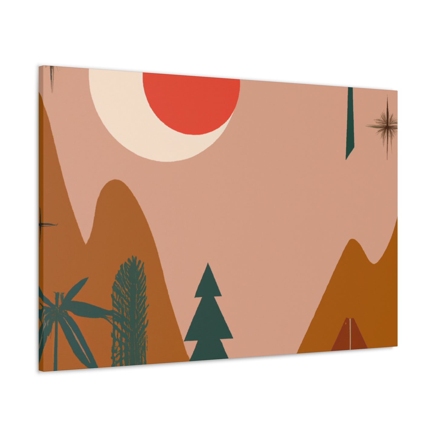 Vintage Flower Pattern- Midcentury - Canvas