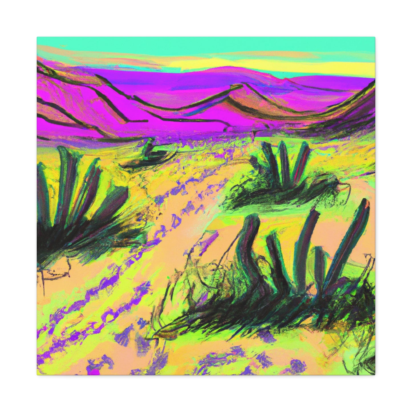 Oasis Mallow - Landscape - Canvas