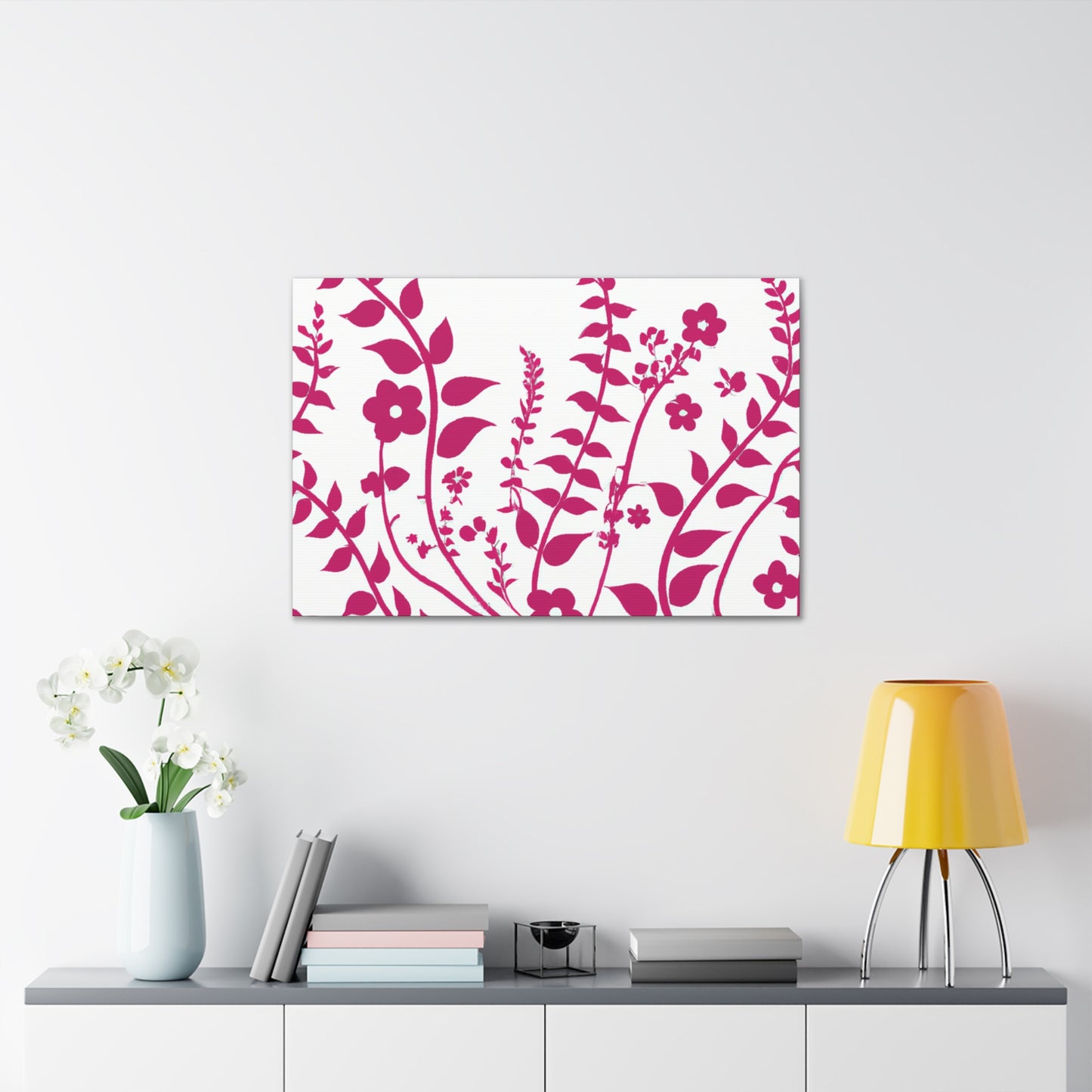 Carmine - Floral - Canvas