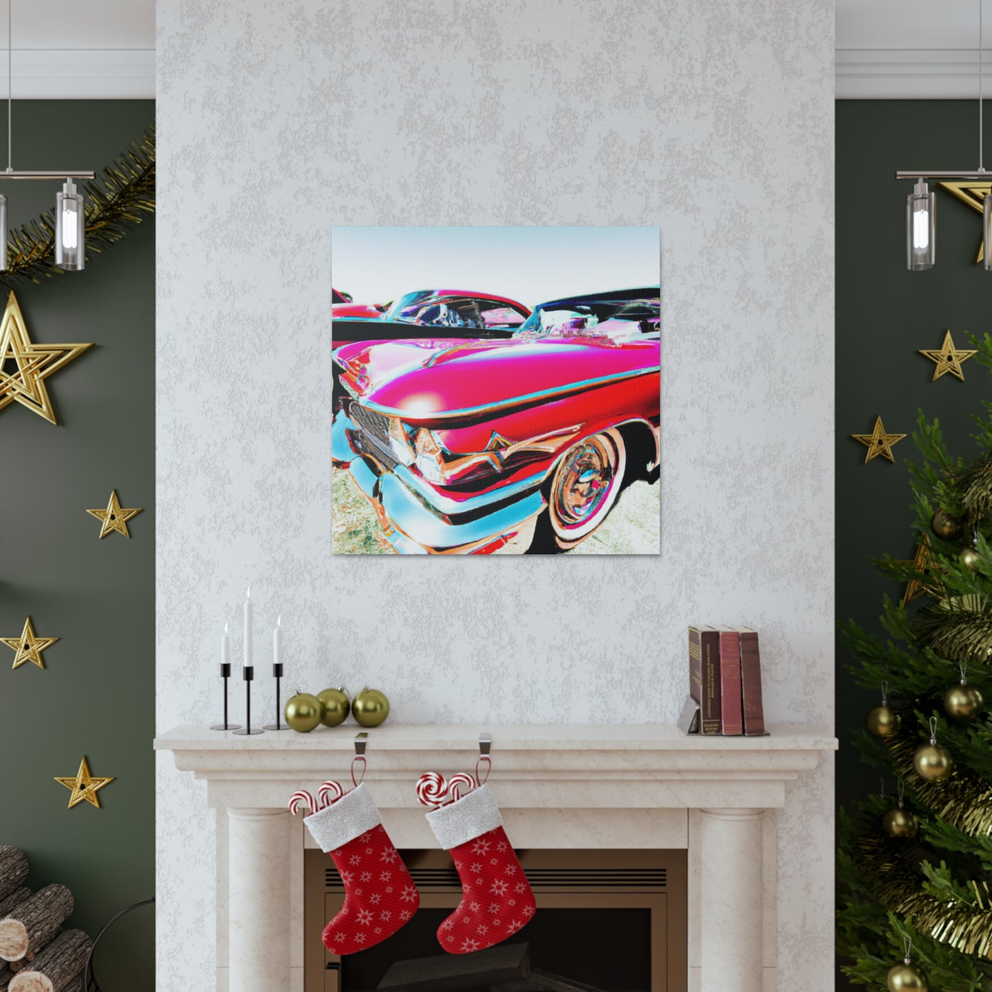 "Red Wave" - Automobile Canvas