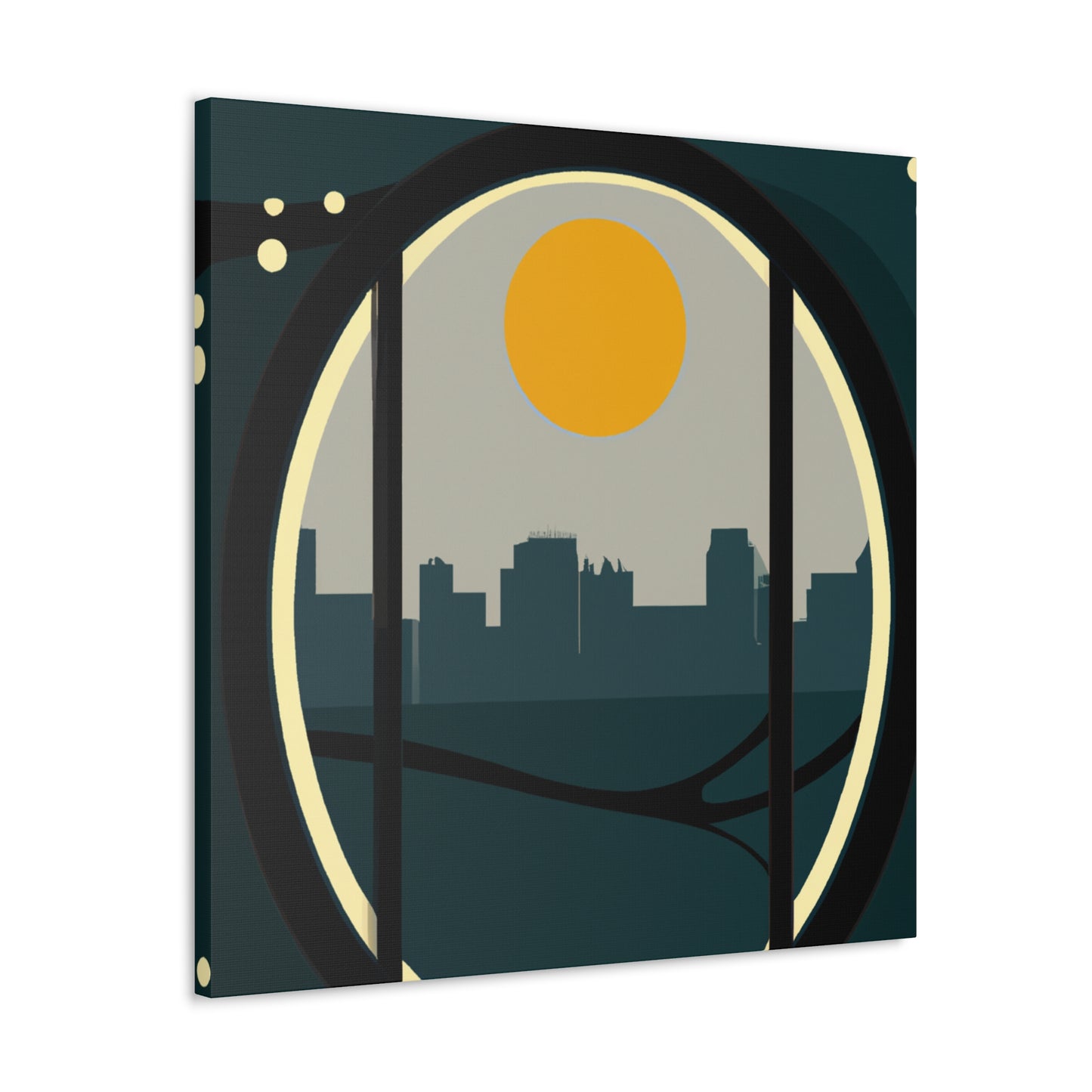 Moon Rise - Midcentury Canvas